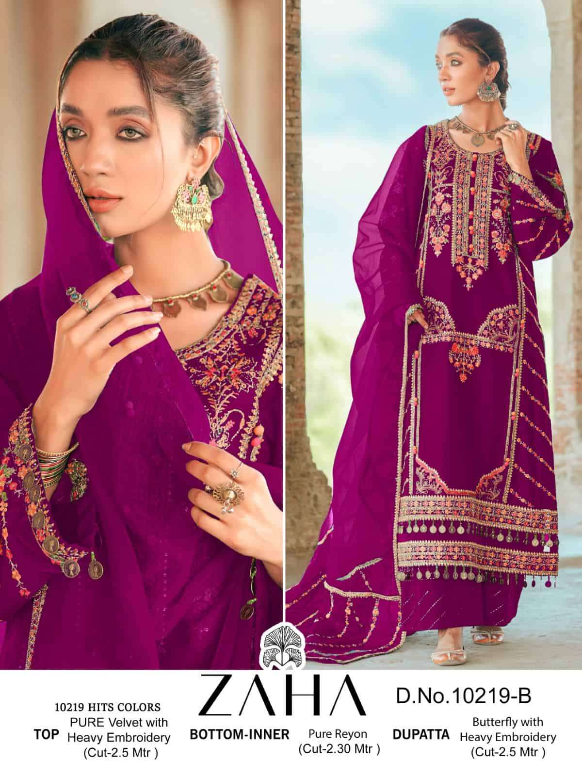 Zaha Aafiya Vol 3 10219 Hits Colors Party Wear Style New Designer Suit Wholesalers view 4
