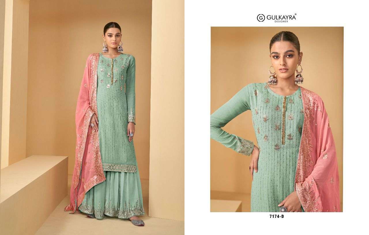 Gulkayra Jhilmil 7174 Colors Designer Gharara Sharara Dress Latest Collection view 7