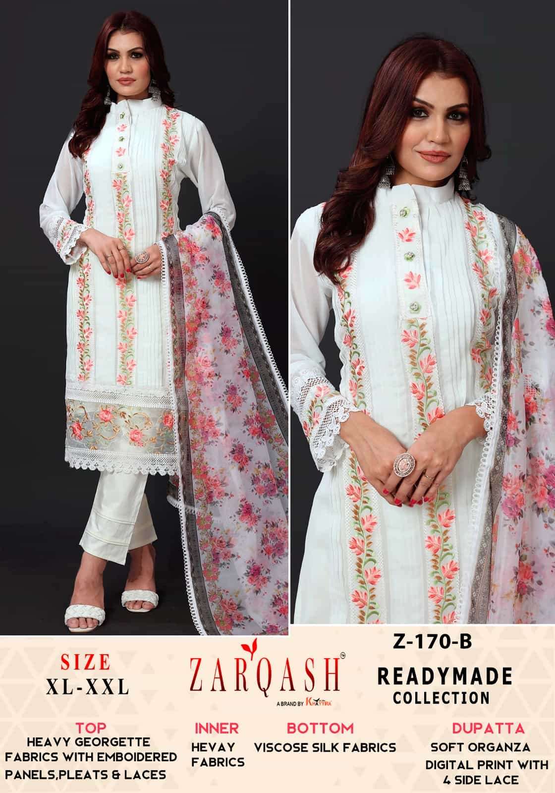 Zarqash Z 170 Pakistani Salwar Suit Set view 2