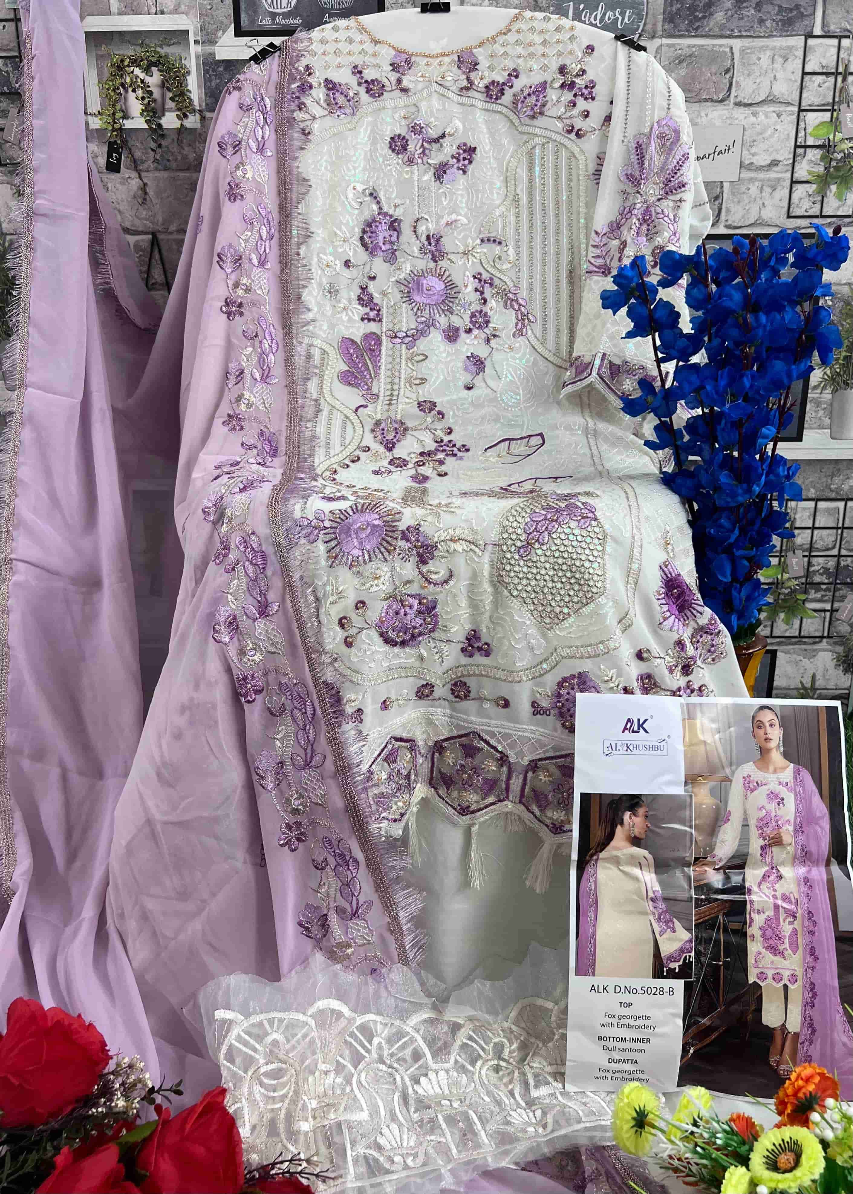 Al Khushbu 5028 Hits Colors Pakistani Fancy Designer Style Festive Wear Collection view 6