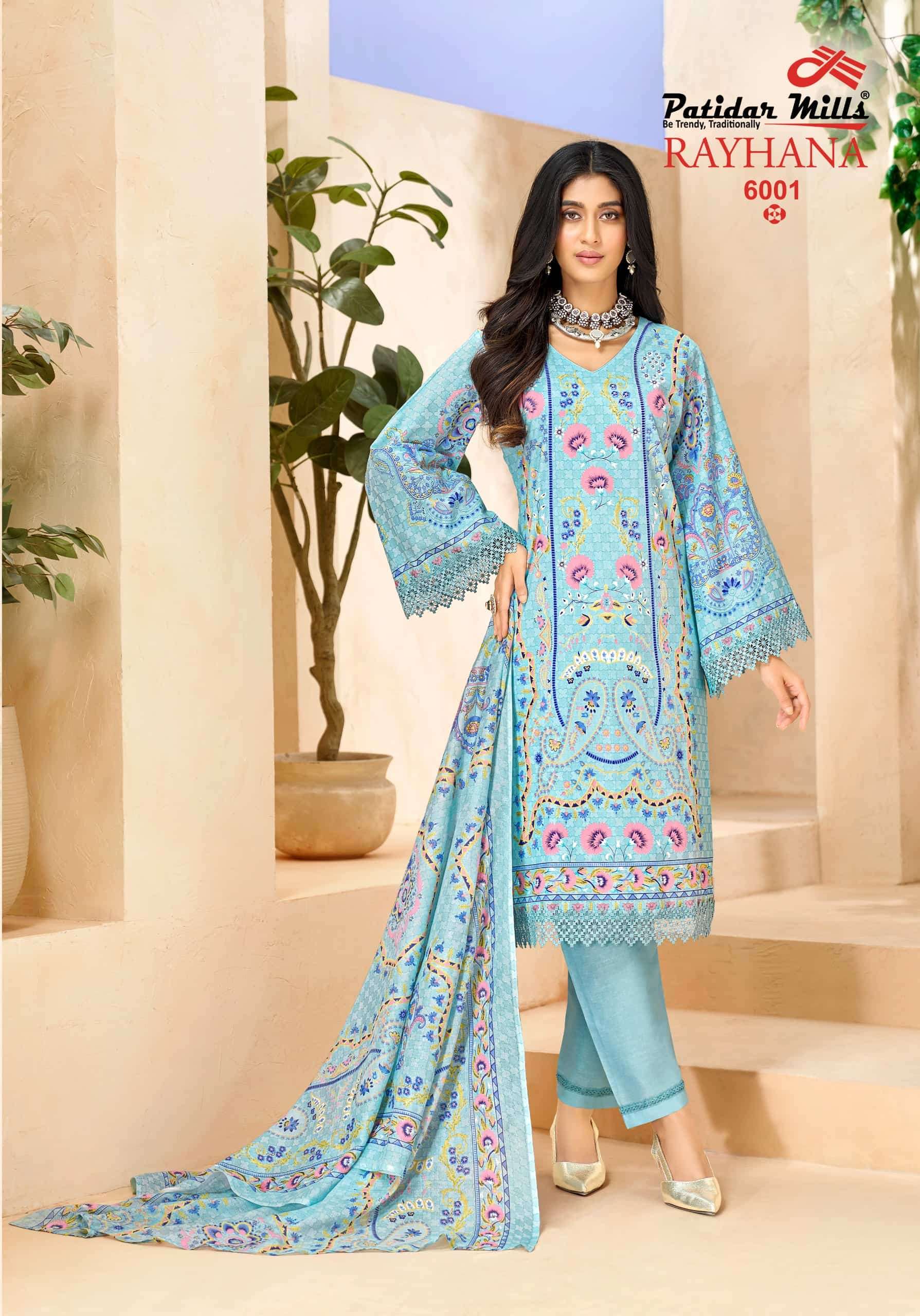 Patidar Mills Rayhana Vol 2 Fancy Cotton Dress Material Catalog view 6