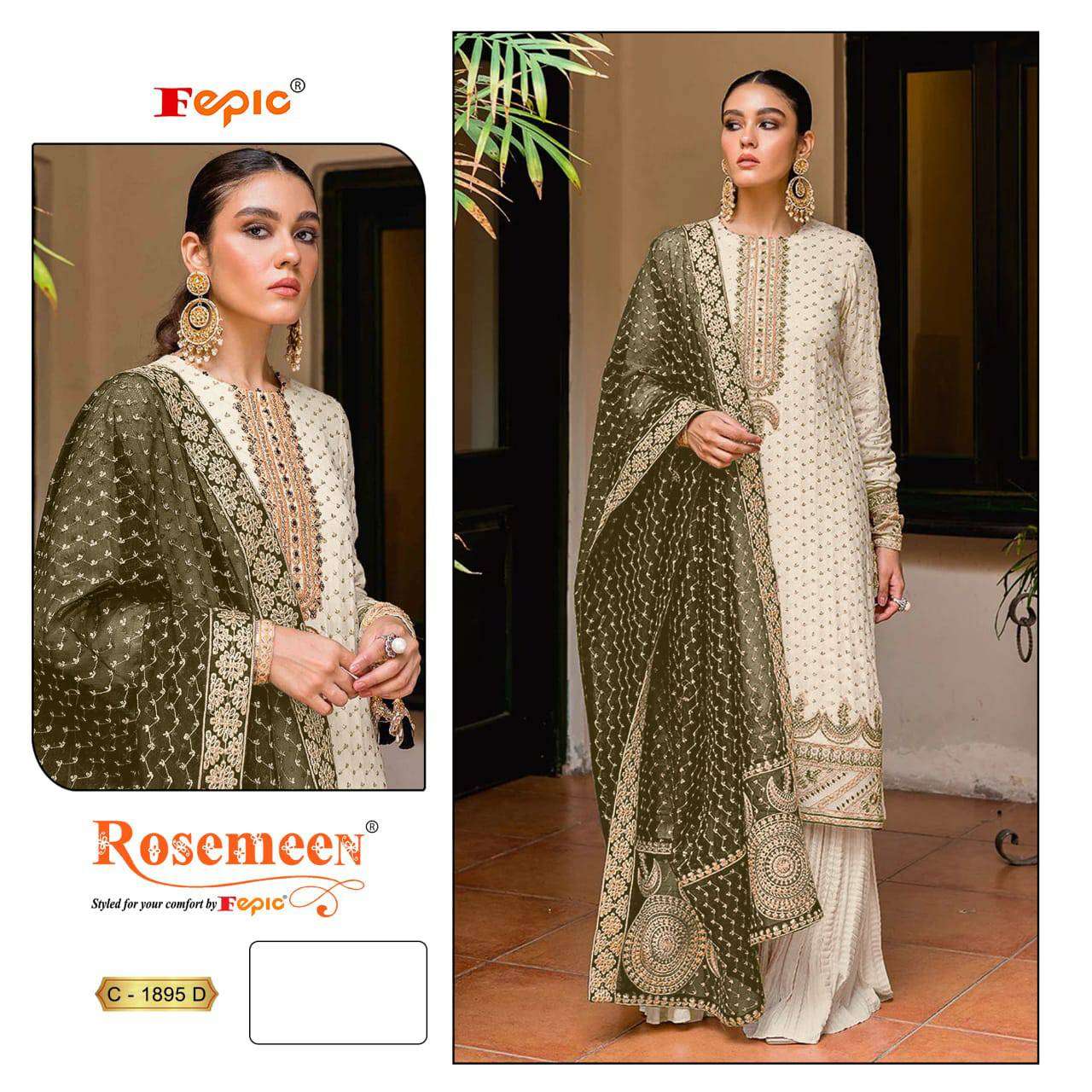 Fepic C 1895 Colors Pakistani Designer Georgette Suit view 5