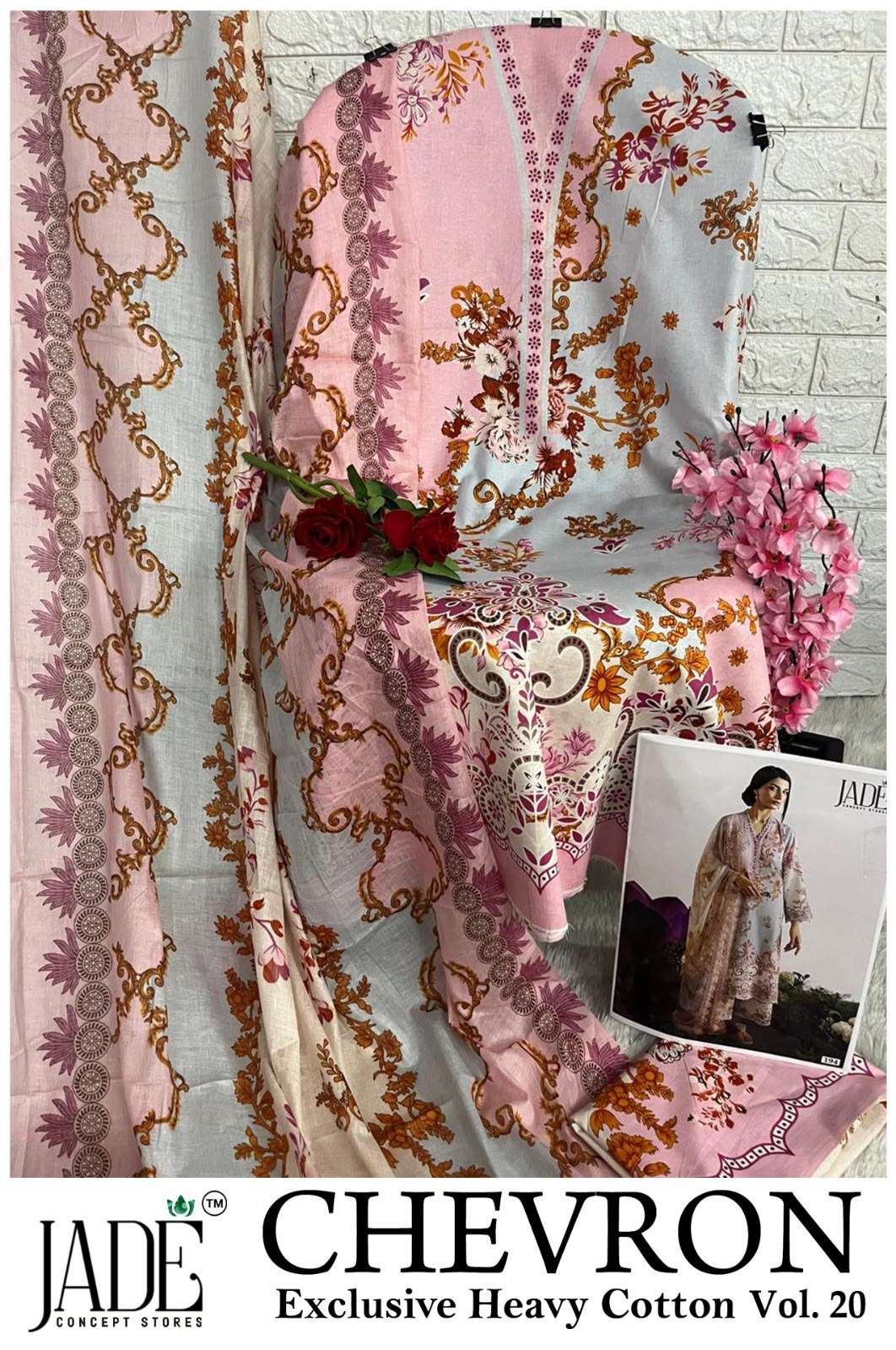 Jade Chevron Vol 20 Pure Heavy Cotton Suit view 13