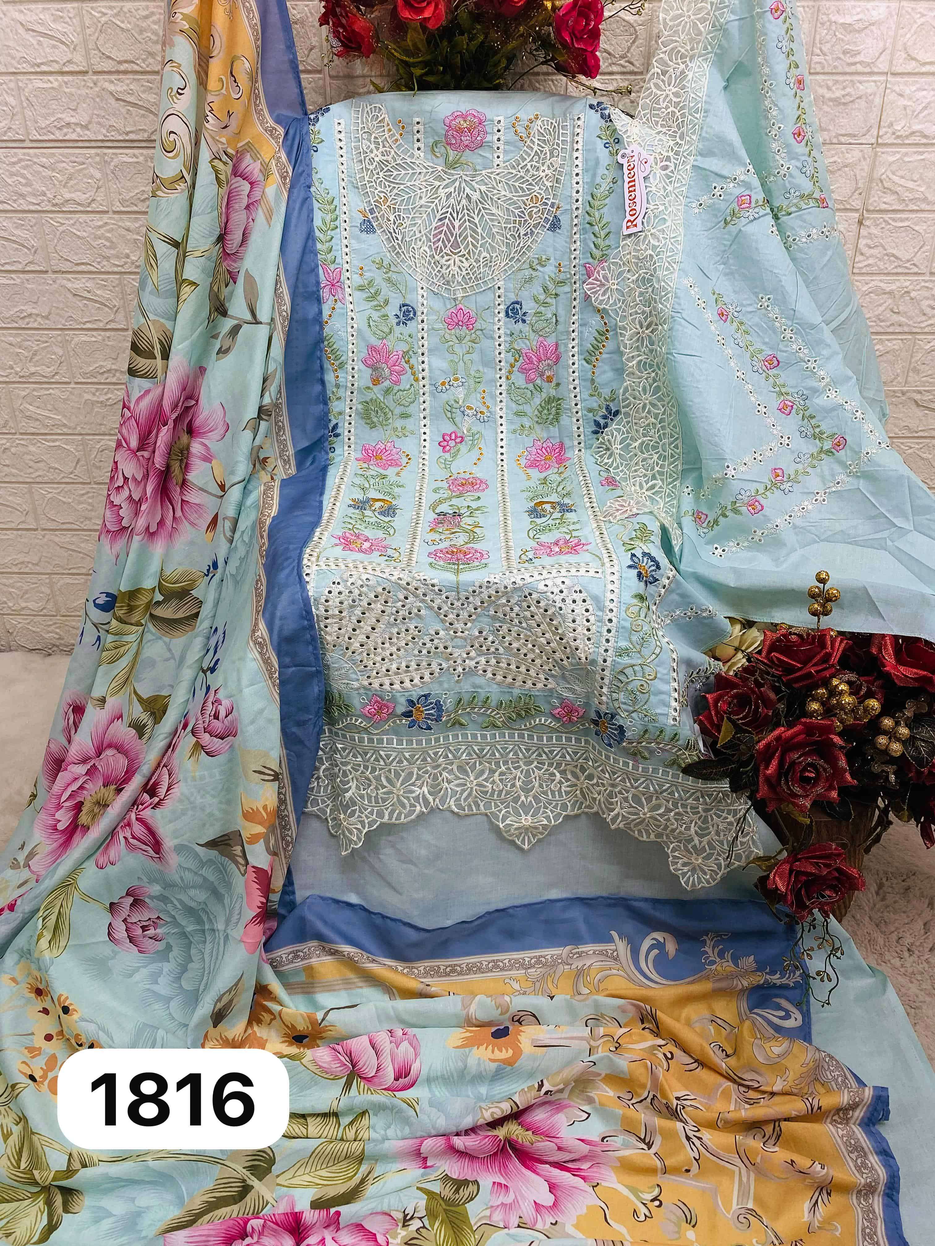 Fepic C 1816 Colors Exclusive Latest Designer Pakistani Cotton Suit Wholesalers view 5