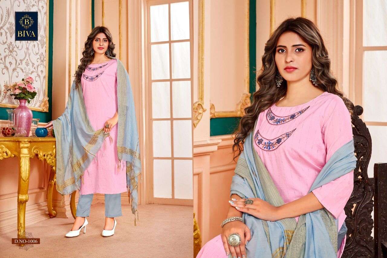 Biva Aura Designer Readymade Cotton Salwar Suit Collection in view 7