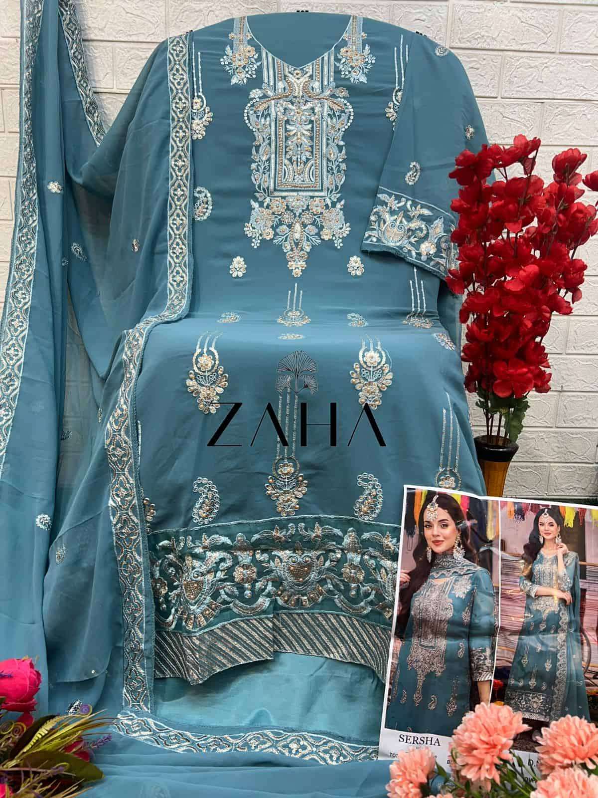 Zaha Sersha Vol 7 10290 Colors Georgette Fancy Salwar Kameez Limited Edition view 8