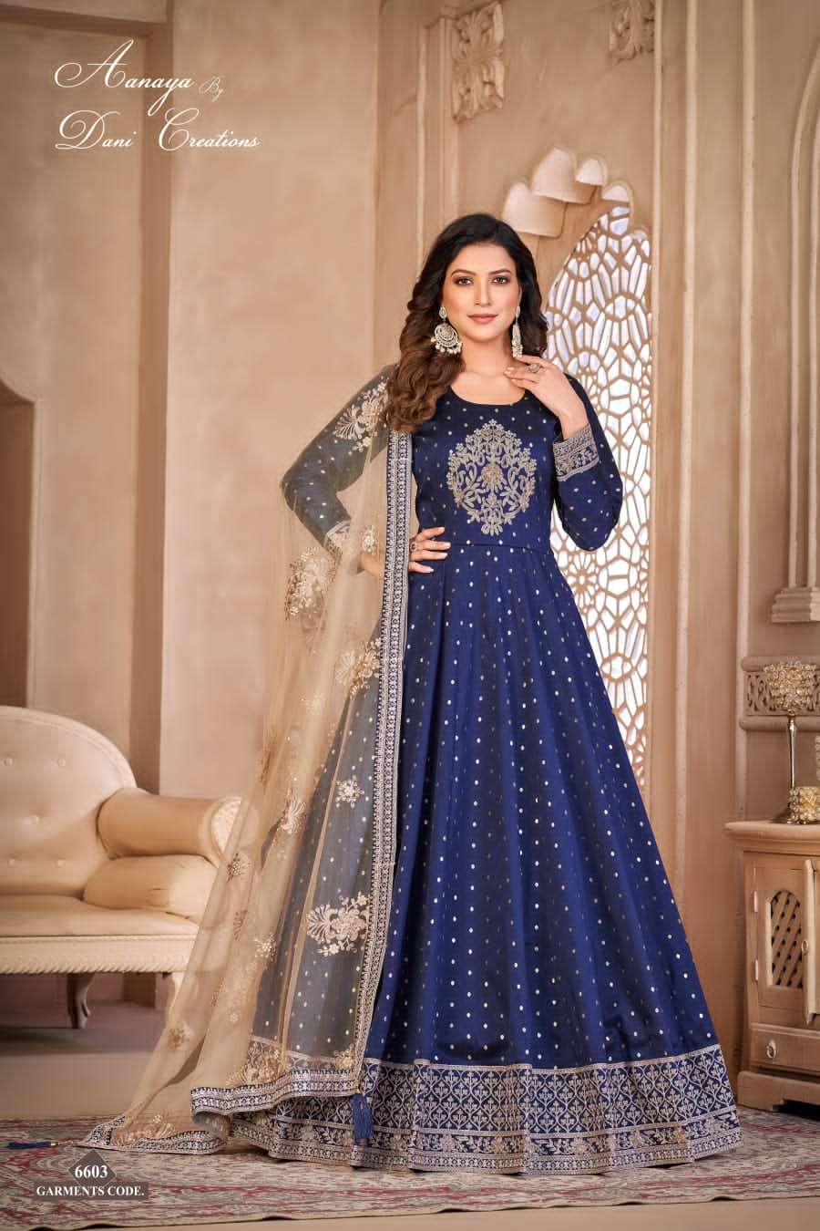Aanaya Vol 166 Designer Anarkali Style Partywear Dress Exporter view 4