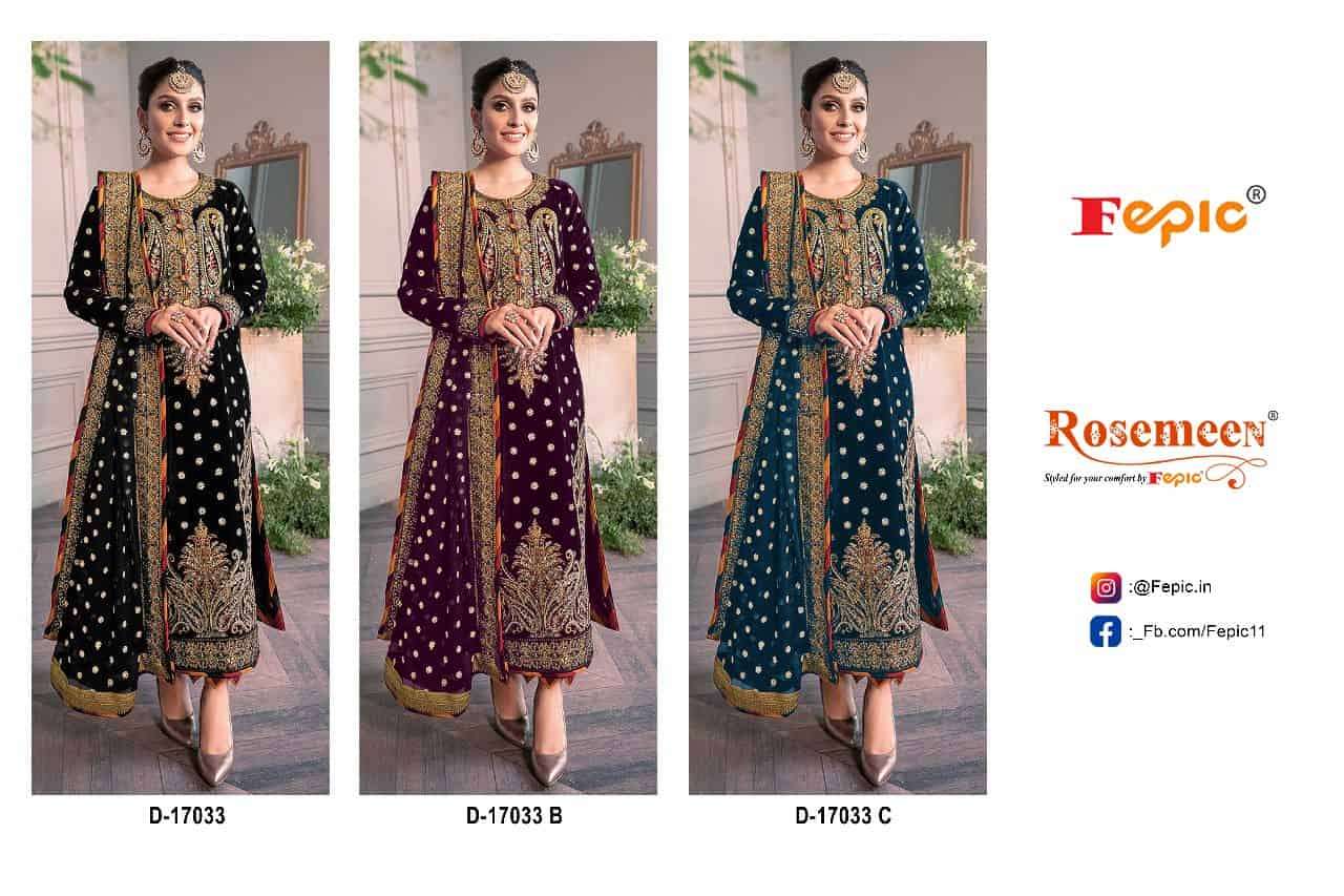 Fepic V 17033 Colors Heavy Designer Style Pakistani Winter Wear suit Online view 4