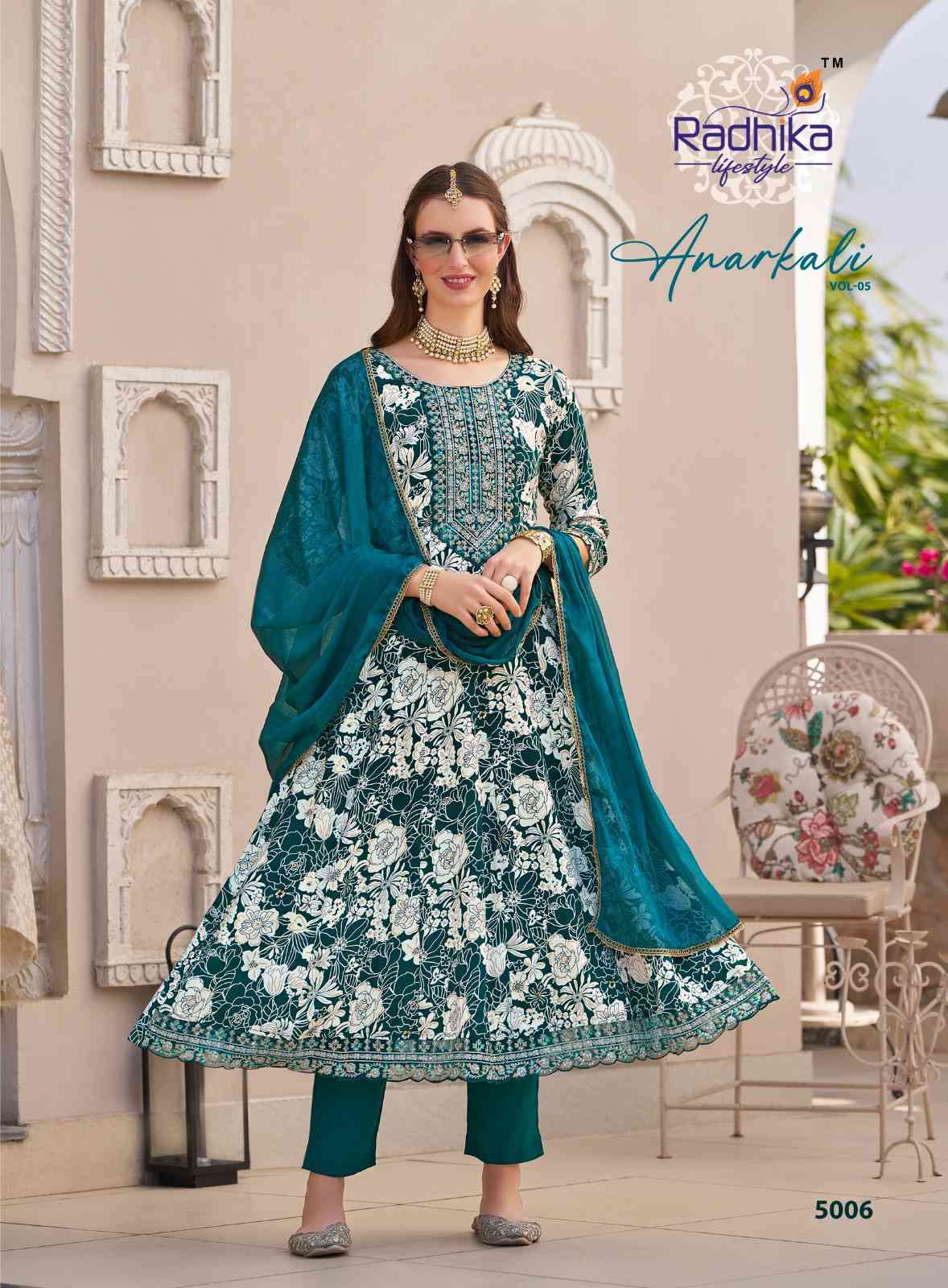 Radhika Lifestyle Anarkali Vol 5 Fancy Anarkali Style 3 Piece Designs view 13