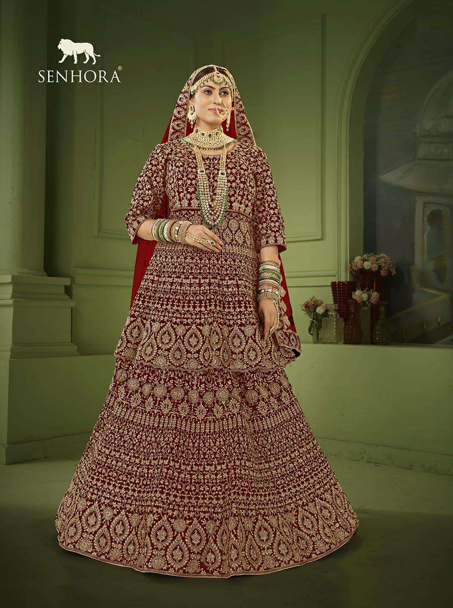 Senhora Peplum Bridal heritage Vol 8 Designer Heavy Work Bridal Dress Collection view 2