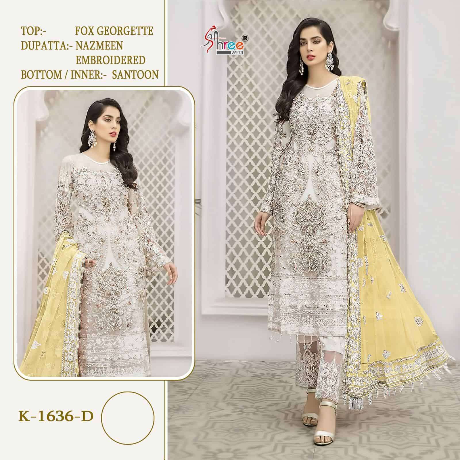 Shree Fabs K-1636 D Designer Pakistani Salwar Suit
