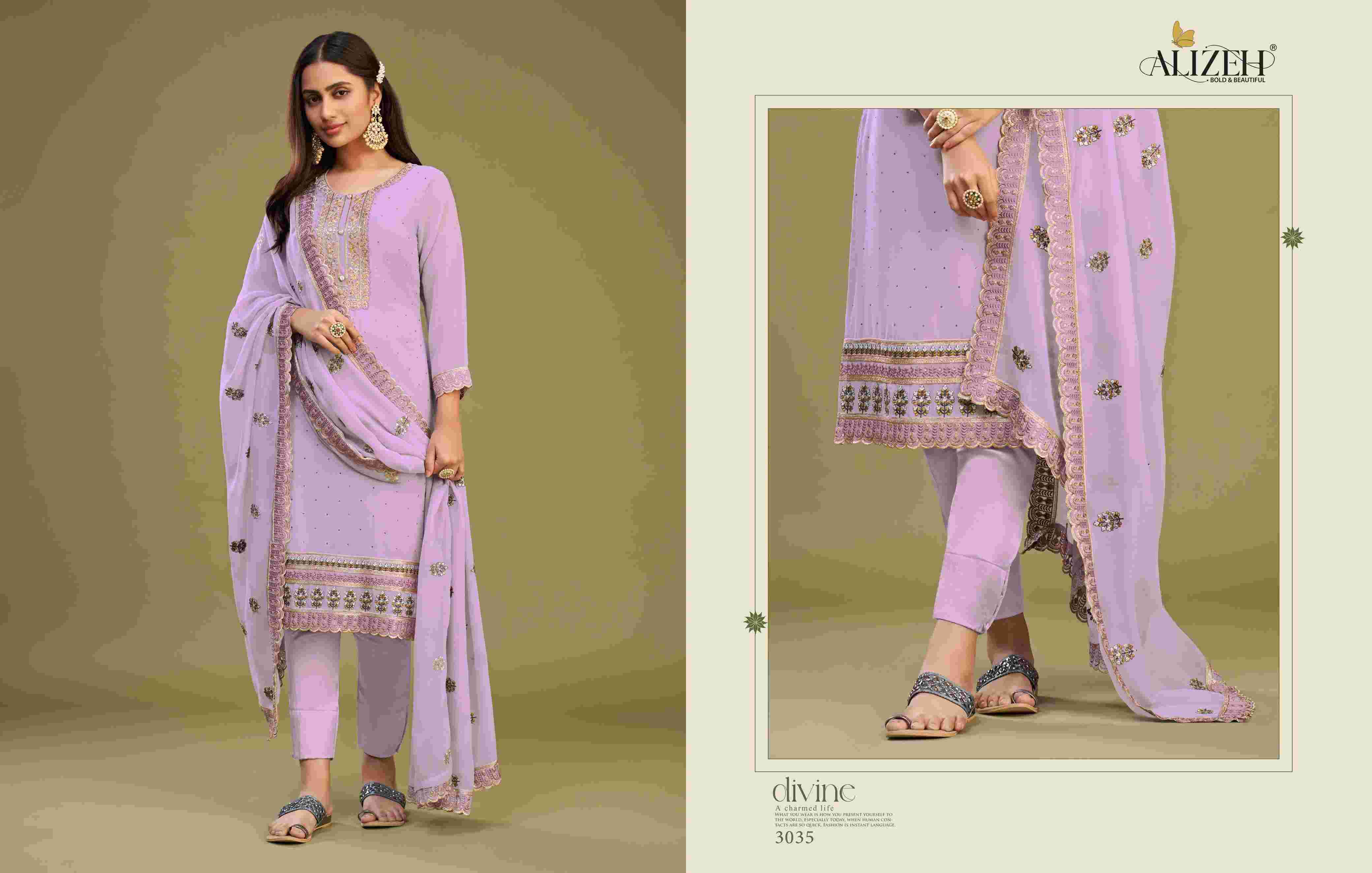 Alizeh Almora Vol 9 Festive Collection Georgette Designer Dress Exporters view 5