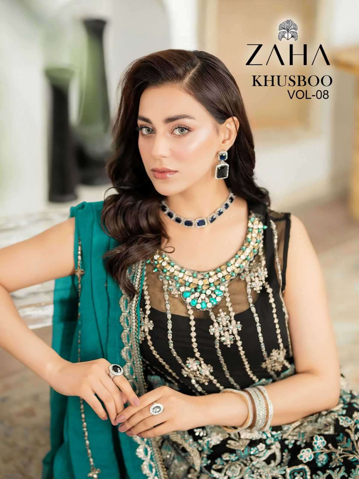 Zaha Khushbu Vol 8 Wedding Wear Designer Pakistani Dress Online view 5