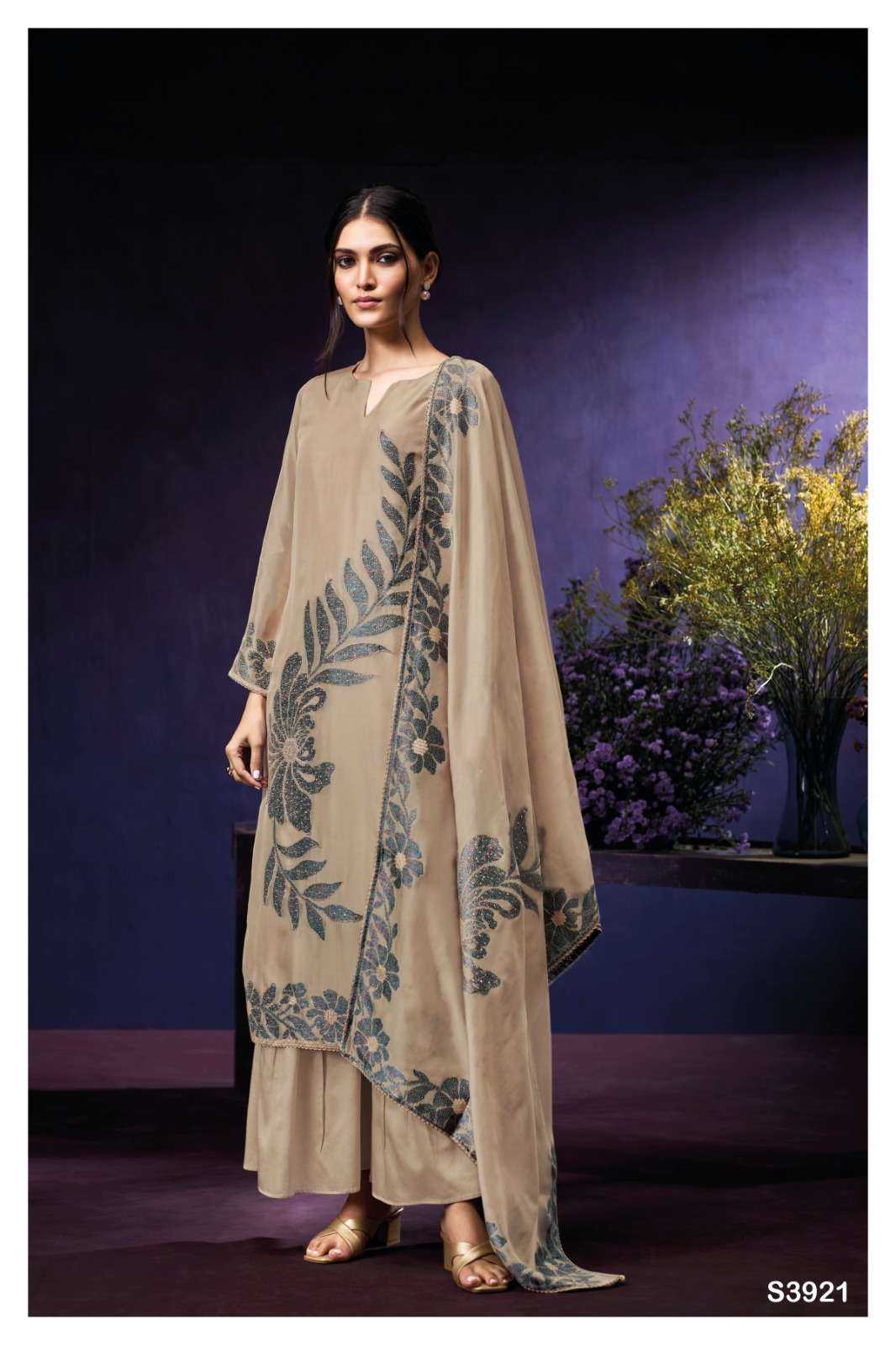 Ganga Fashion Navika 3921 Pure Bemberg Silk Suit Premium Collection