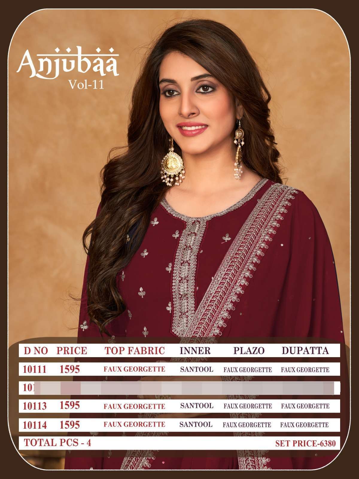 Anjubaa Vol 11 Georgette Festive Wear Palazzo Dress view 8