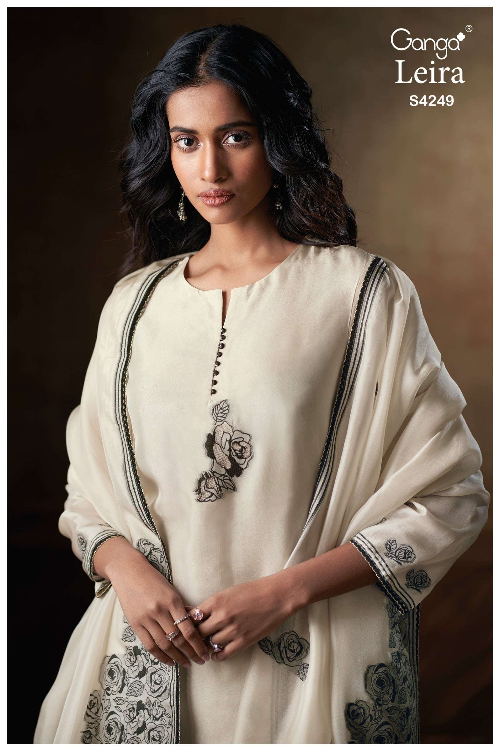 Ganga Fashion Leira 4249 Pure Woven Silk Premium Designs Suits view 4