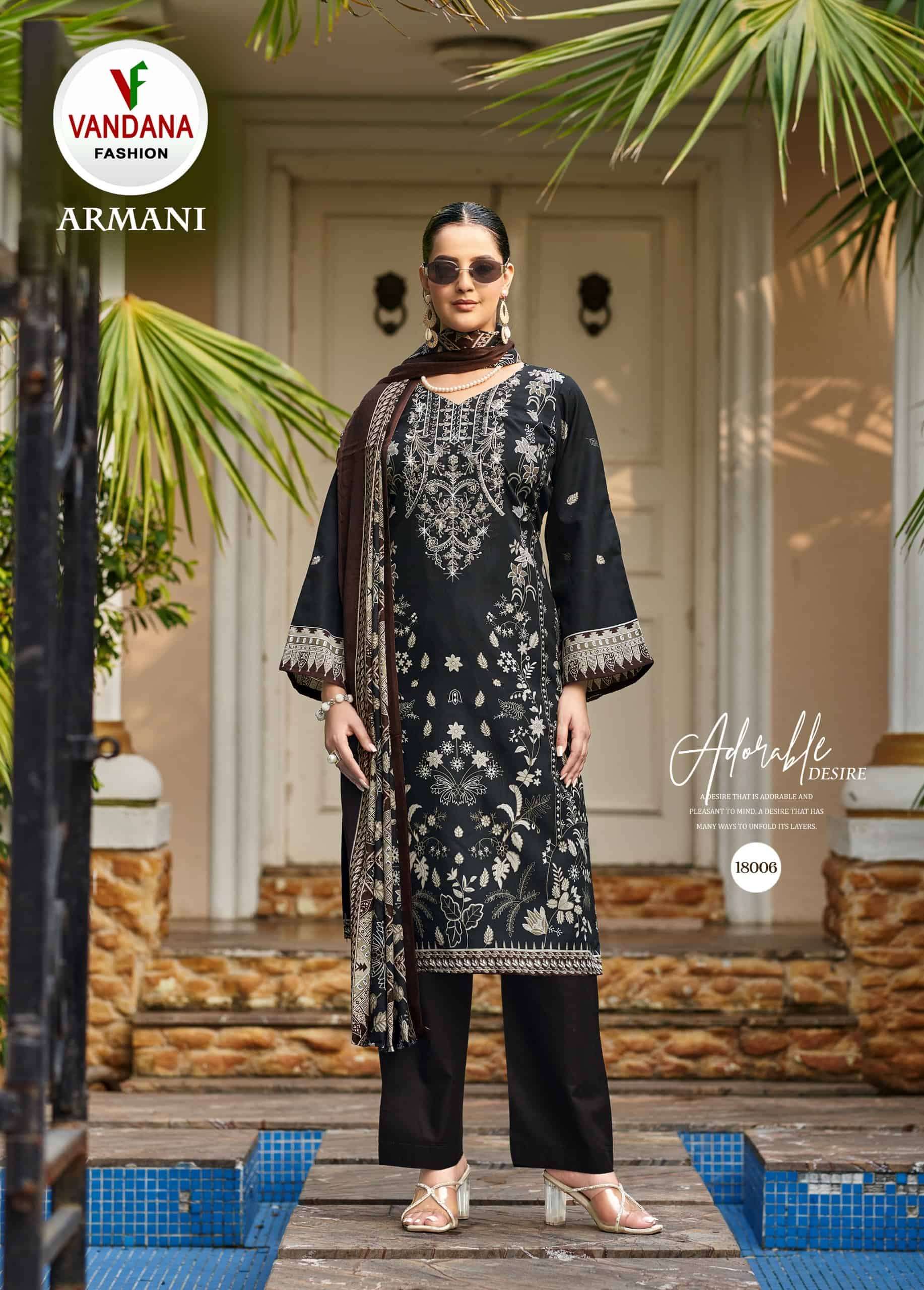 Vandana Fashion Armani Vol 18 Fancy Cotton Dress Catalog view 9