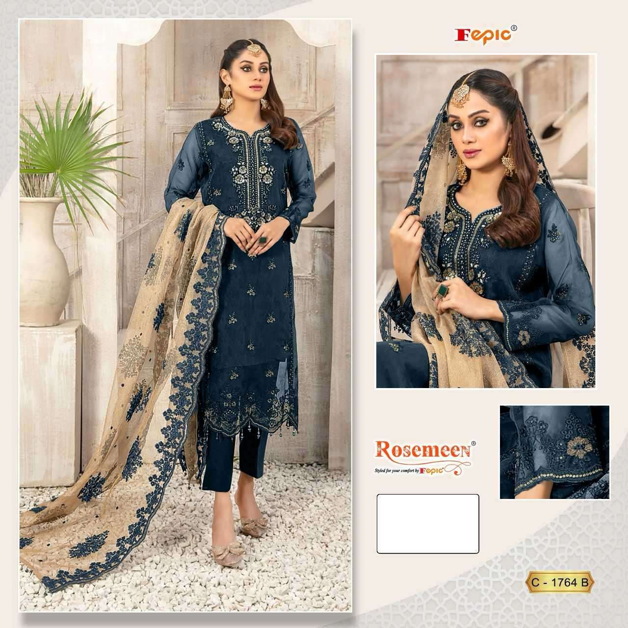 Fepic C 1764 Colors Heavy Designer Pakistani Dress Festive Collection view 5