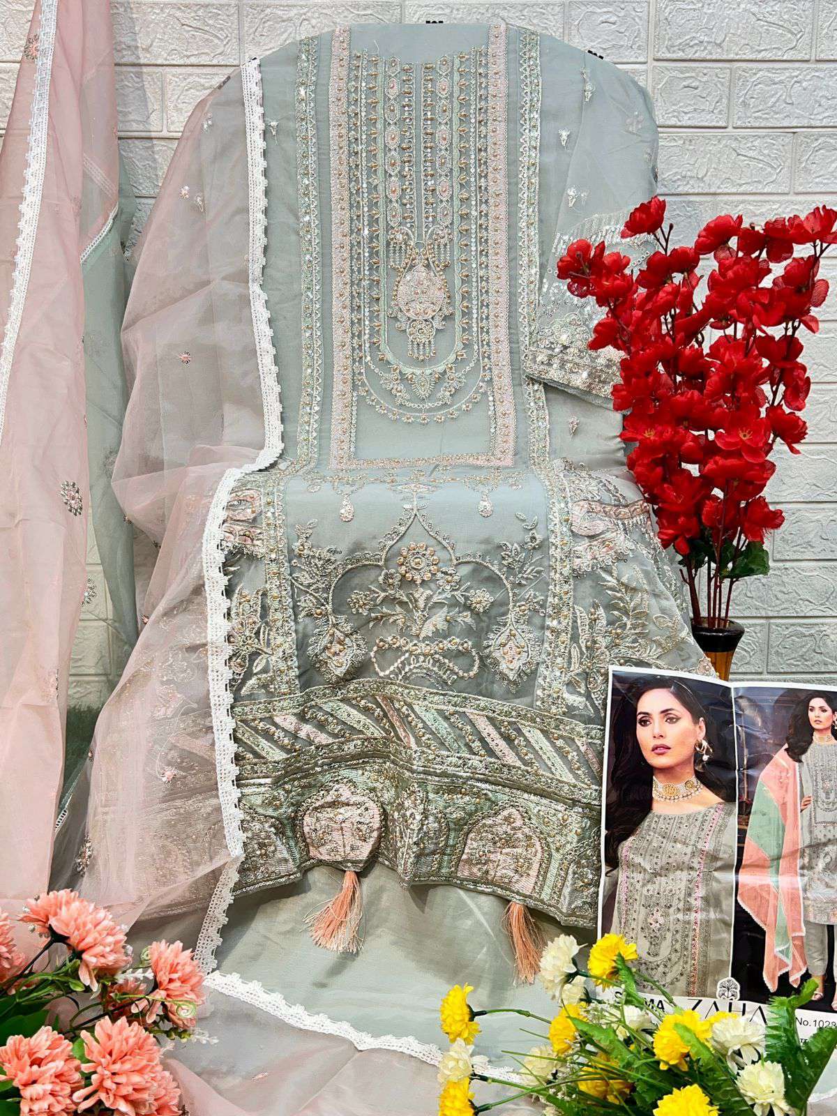 Zaha Salma Vol 1 Organza Pakistani Suit view 9