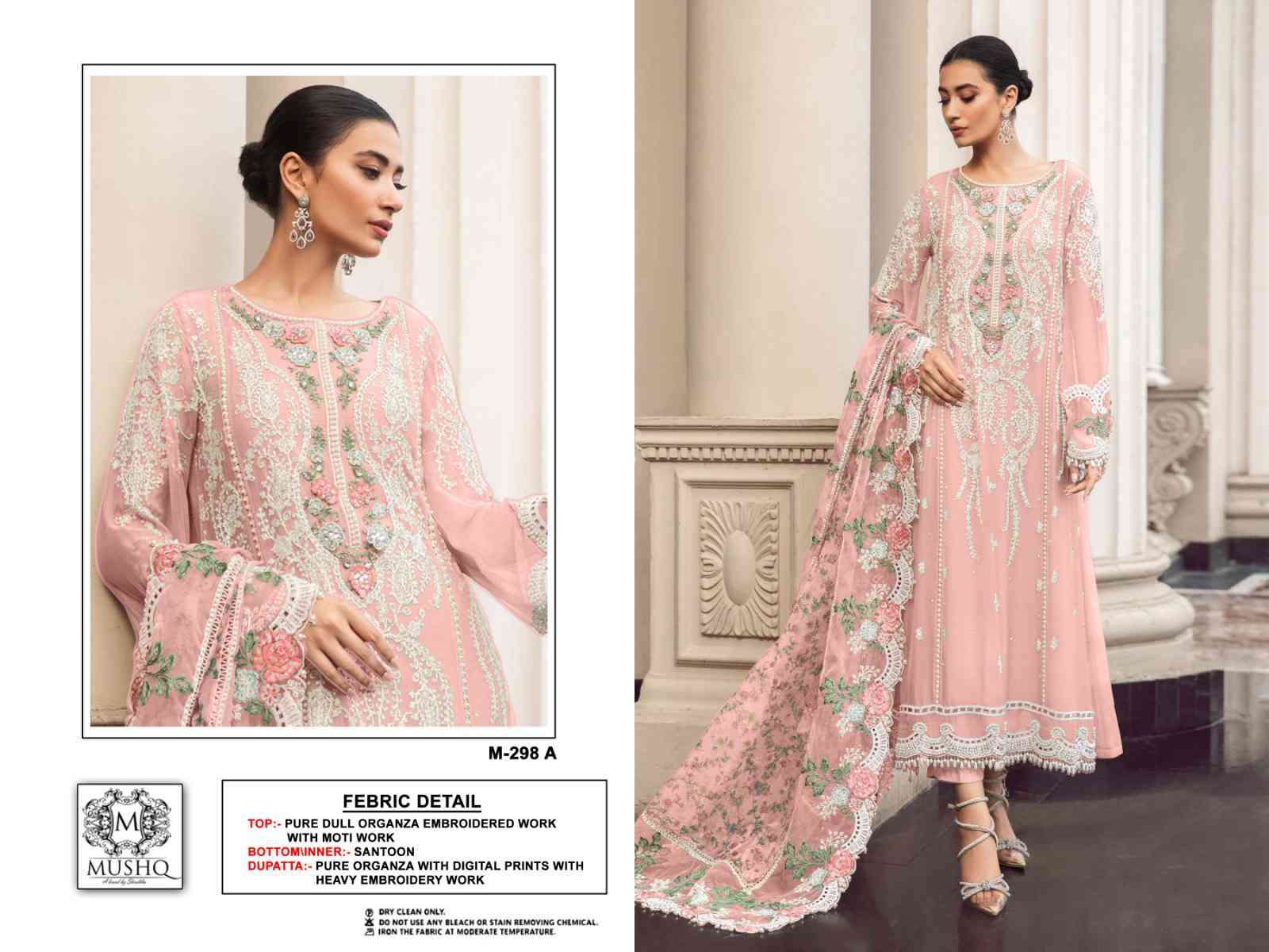Mushq M-298 A Organza Embroidered Salwar Suit