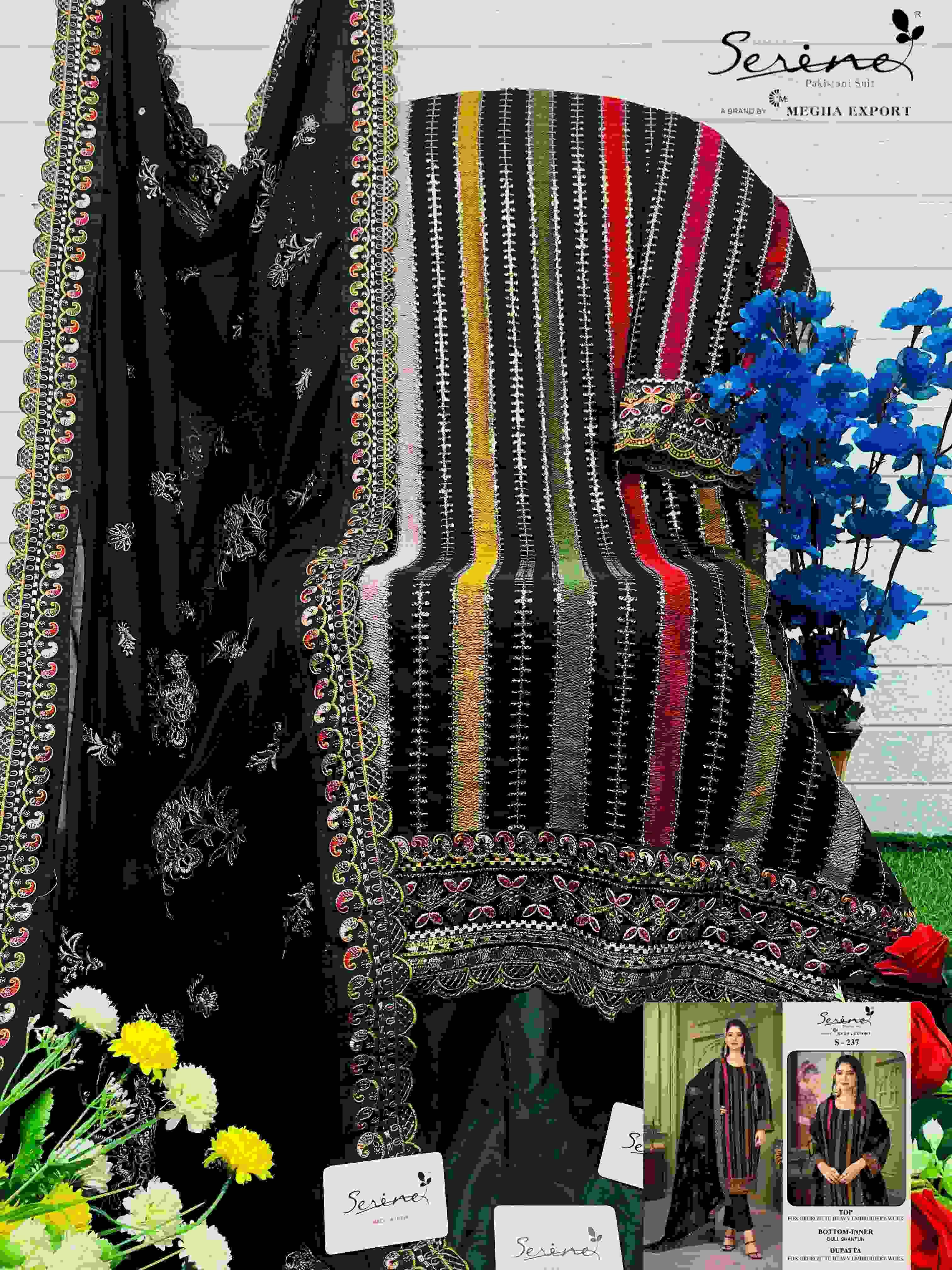 Serine Heavy Embroidered Pakistani Dress S-231.E view 3