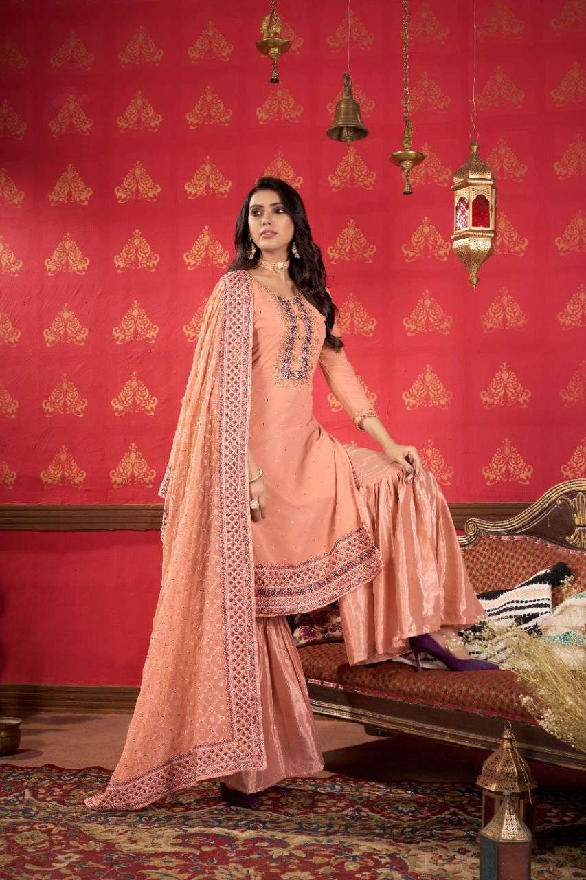 Varni fabrics Zeeya Erina Fancy Sharara Salwar Suit view 5