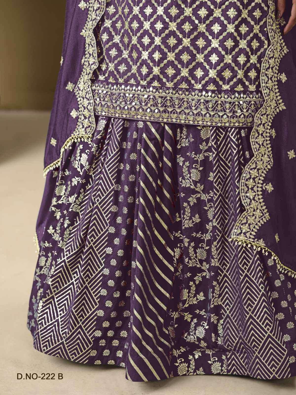 Aanaya Vol 222 Wedding Wear Lehenga Style Dress Latest Collection view 4