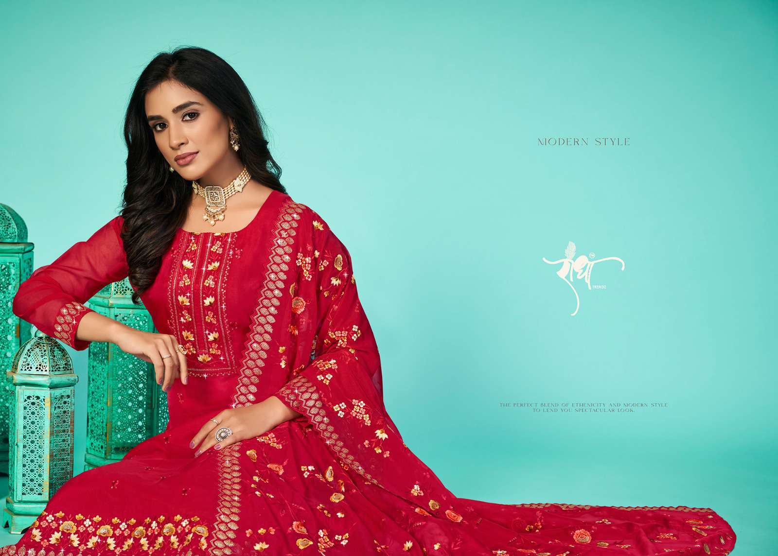 Radha Trends Bandhan Festive Collection Straight Designs Suit view 2