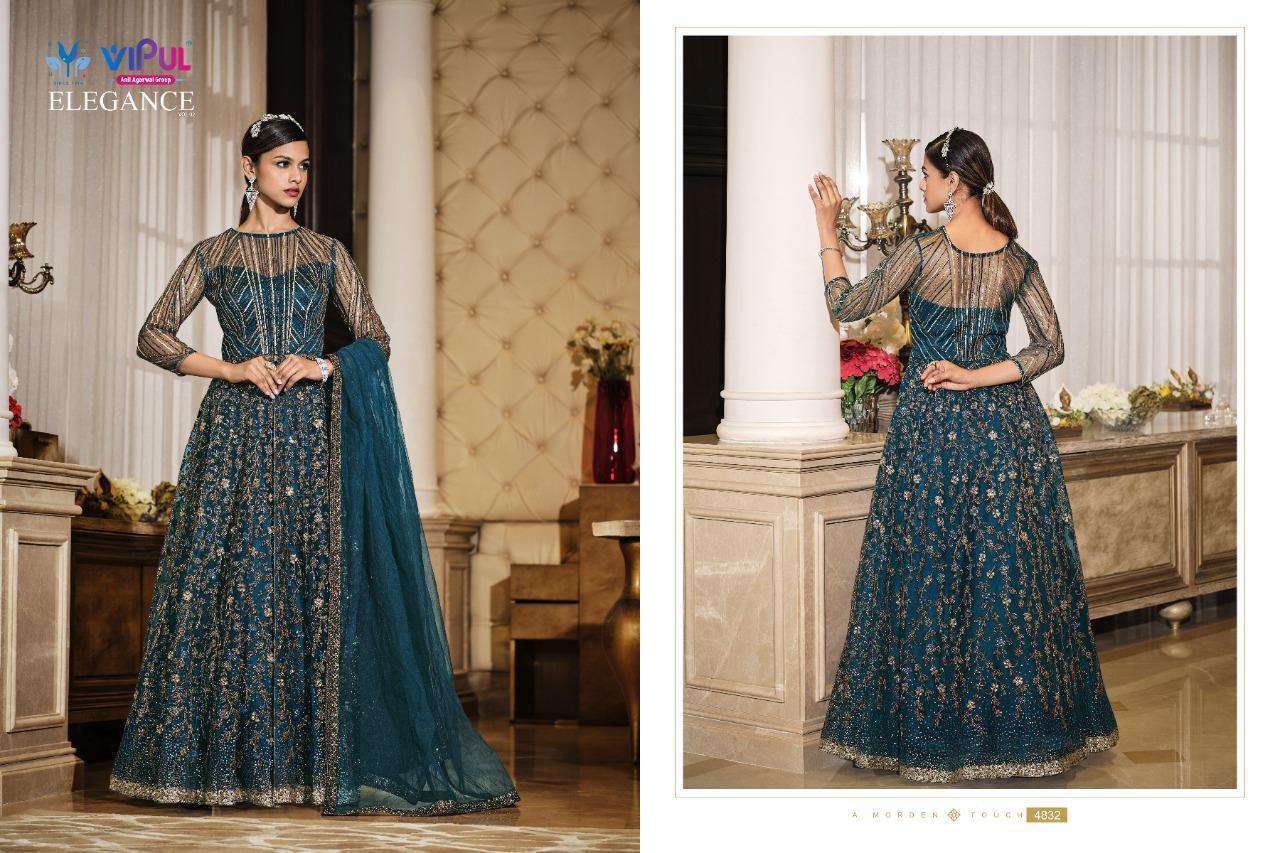 Vipul Elegance Vol 2 Nx Designer Anarkali Gown Party Wear Suit view 3