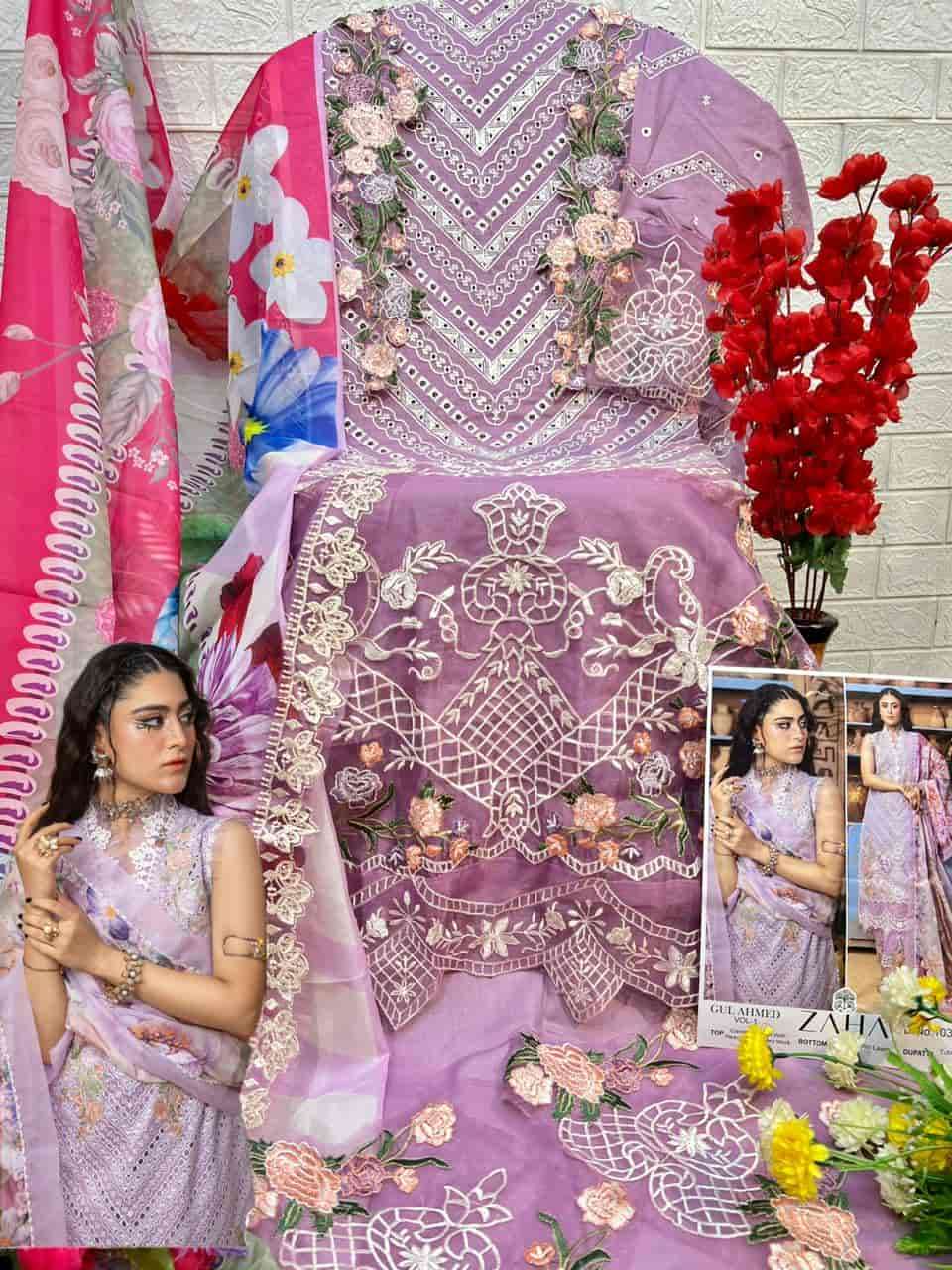 Zaha 10310 Embroidered Cotton Unstitched Suit view 2
