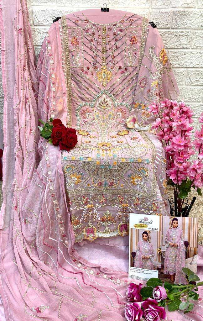 Ramsha R-536 Pakistani Designer Party Wear Suit view 9