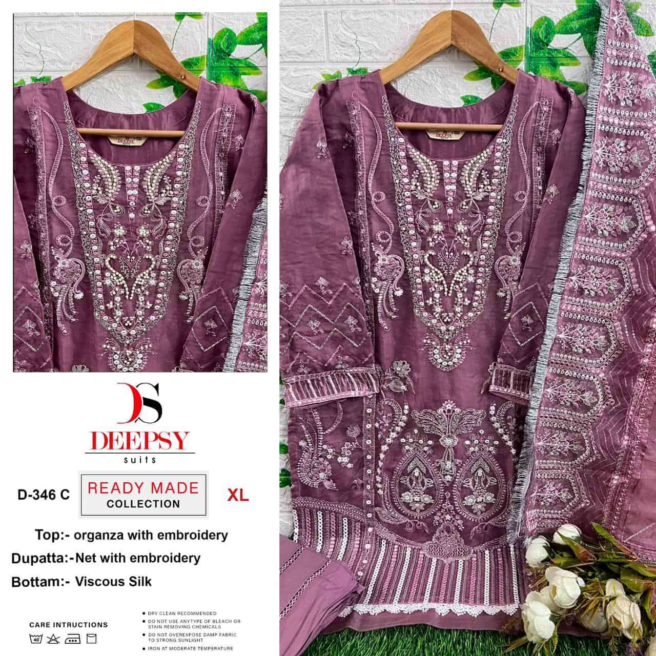 Deepsy D 346 Colors Pakistani Party Wear Style Readymade Salwar Suit view 4