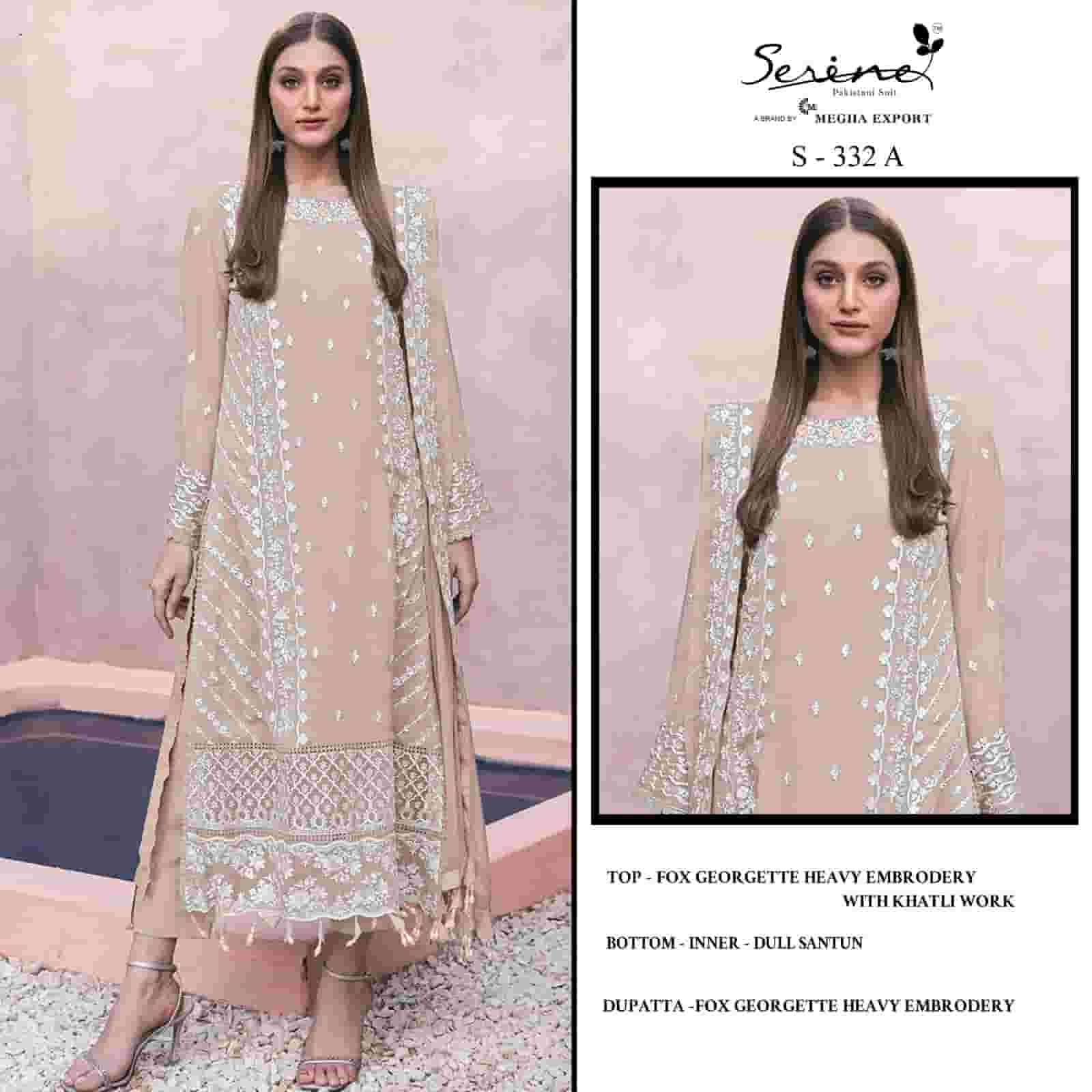 Serine S 332 A Pakistani Festive Wear Style Designer Salwar Suit Exporter