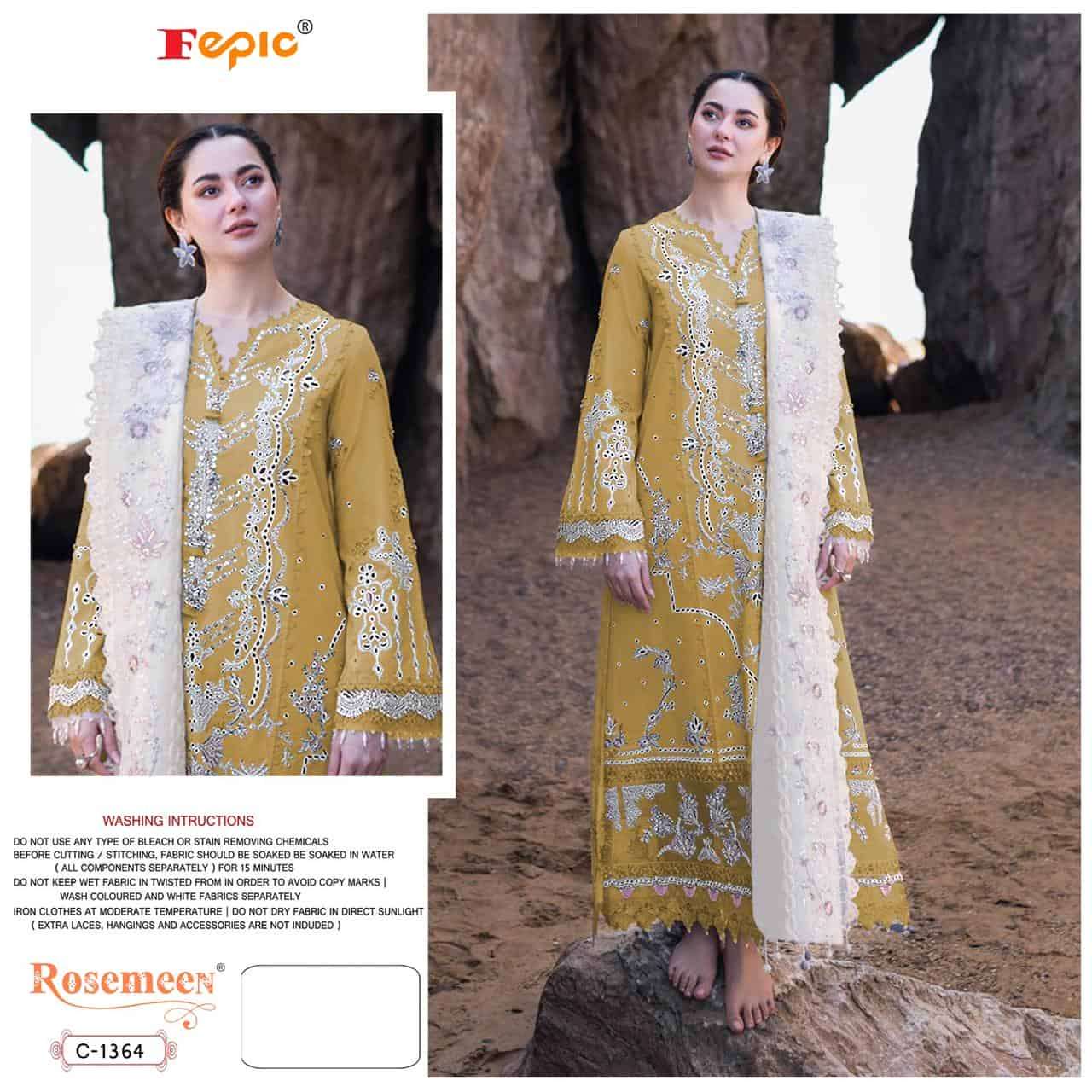 Fepic Rosemeen C-1364A Cotton Embroidered Suit