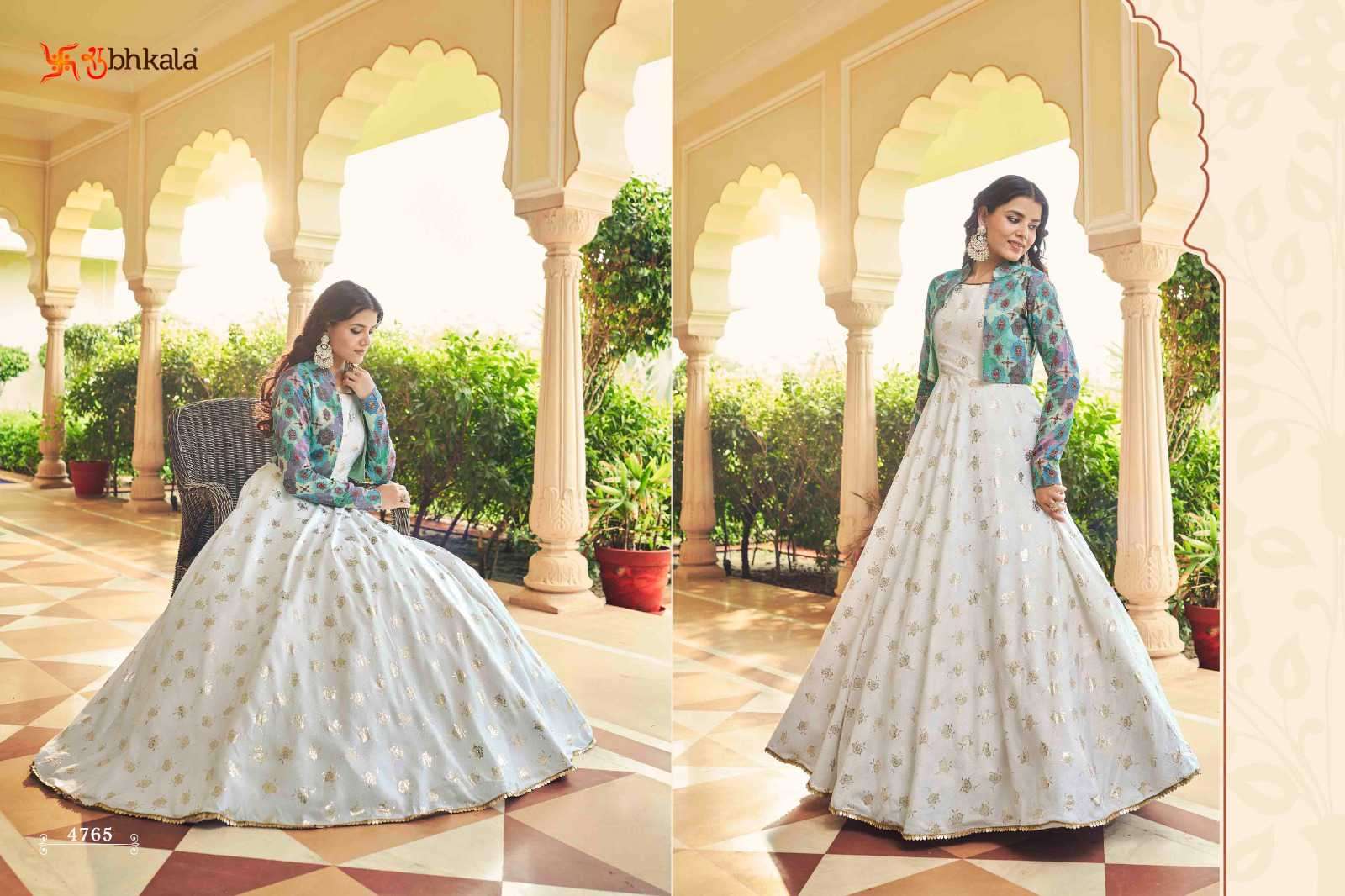 Shubhkala Flory Sequined Anarkali Gown view 11