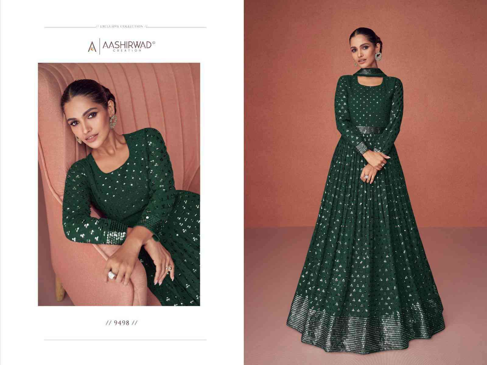 Aashirwad Gulkand Season Diamond Party Wear Designer Gown view 5