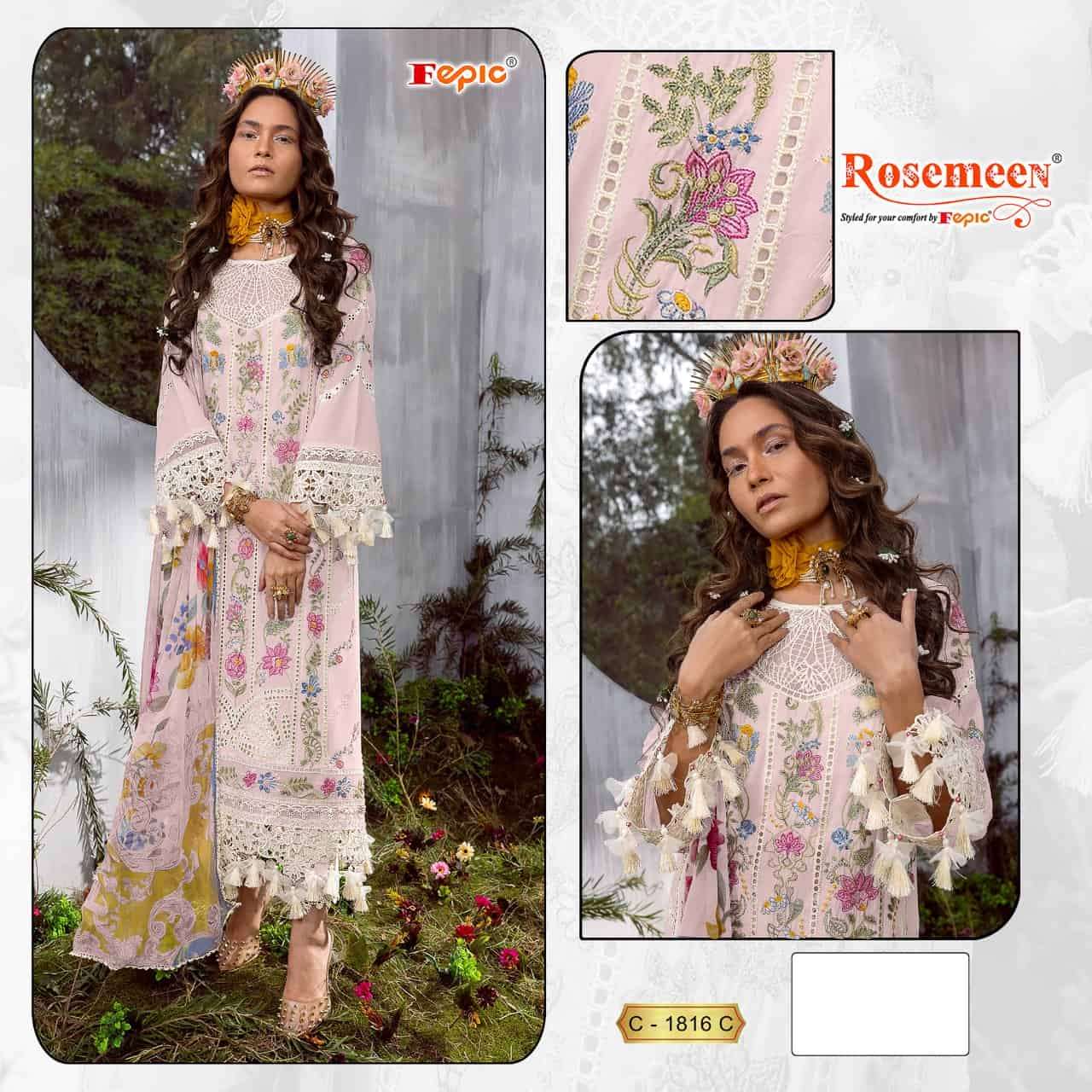 Fepic C 1816 Colors Exclusive Latest Designer Pakistani Cotton Suit Wholesalers view 3