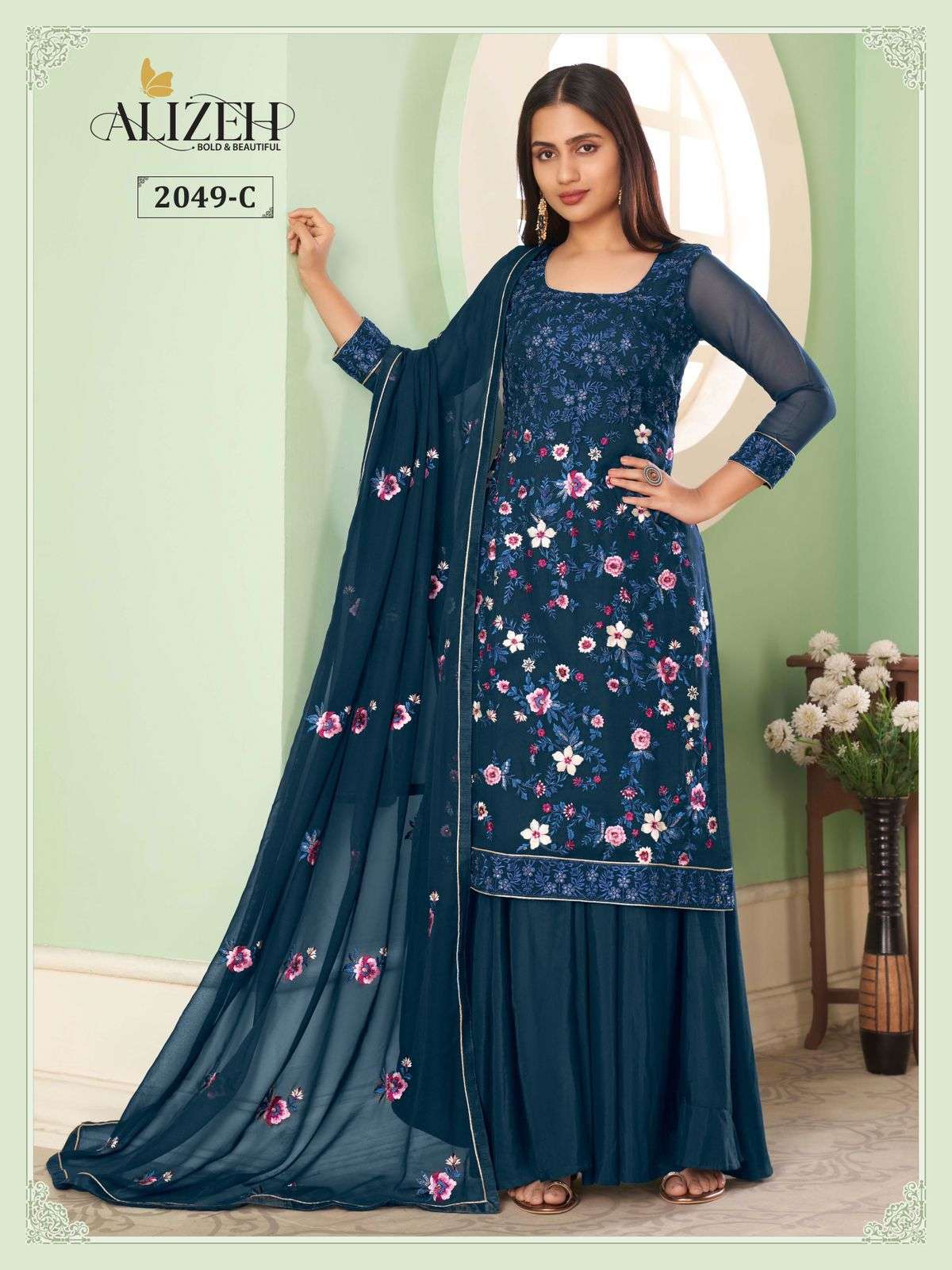 Alizeh Zaida Vol 10 Party Wear Sharara Salwar Kameez New Collection view 16