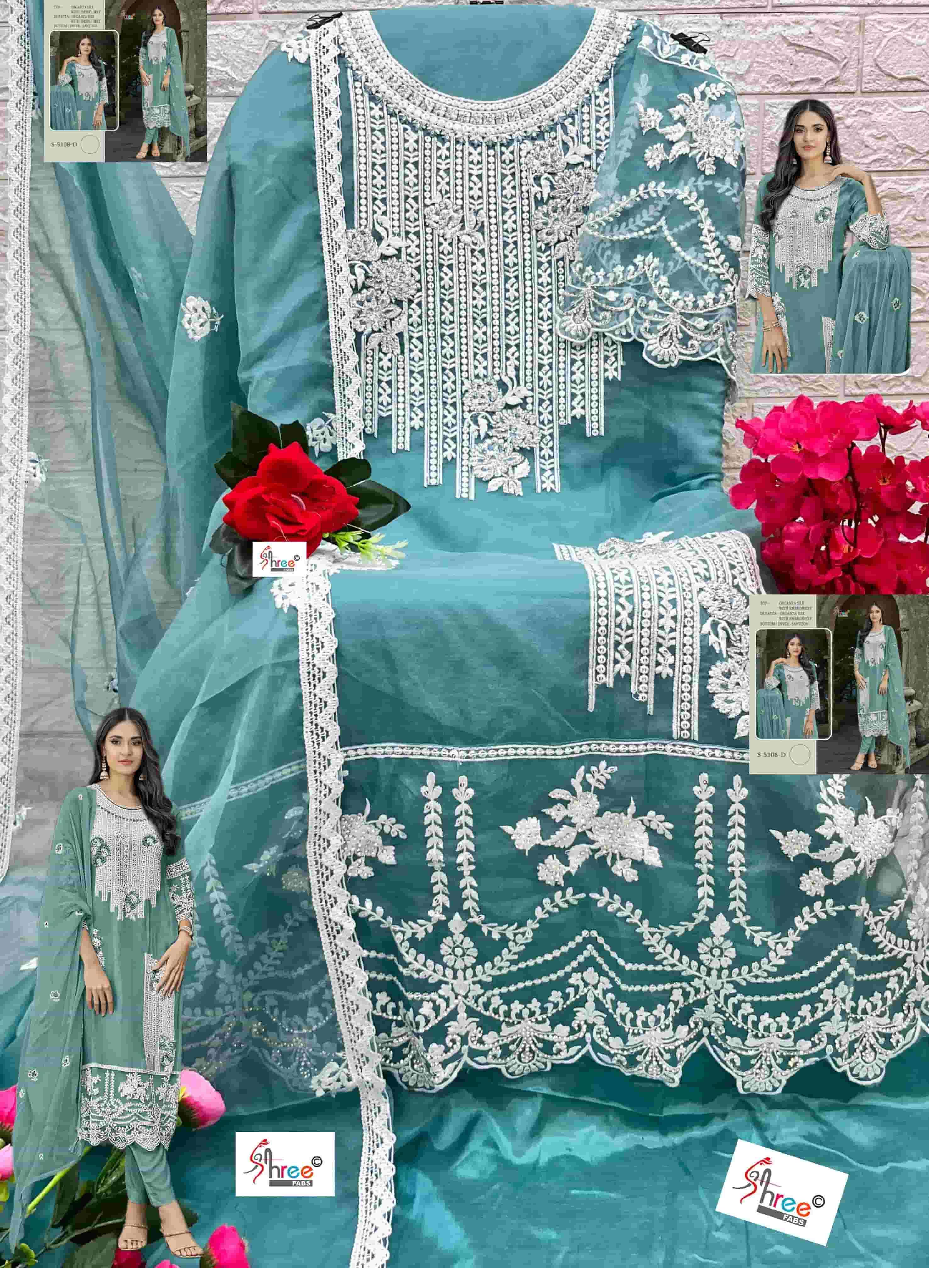 Shree Fabs S 5108 Colors Pakistani Latest Designer Organza Embroidered Dress Collection view 9