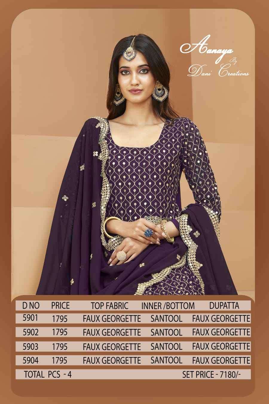 Aanaya Vol 159 Fancy Work Wedding Collection Anarkali Gown New Arrivals view 4
