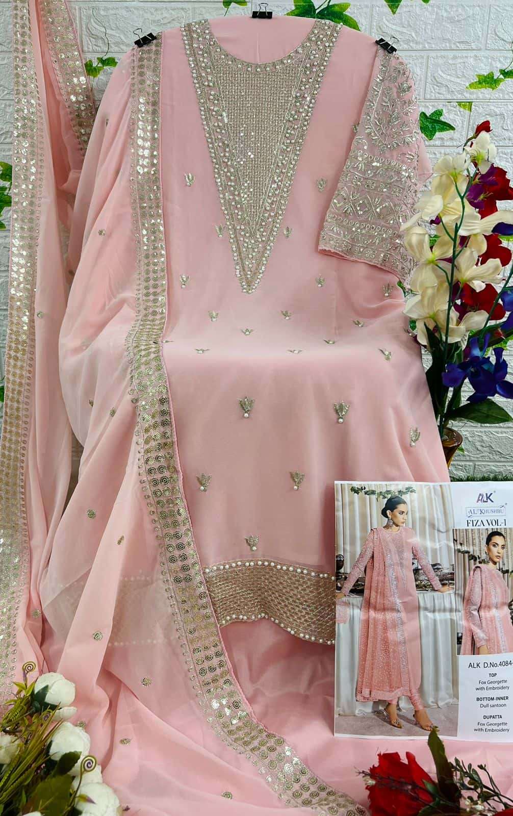 AL Khushbu 4084 C Pakistani Exclusive Fancy Designer Suit view 2