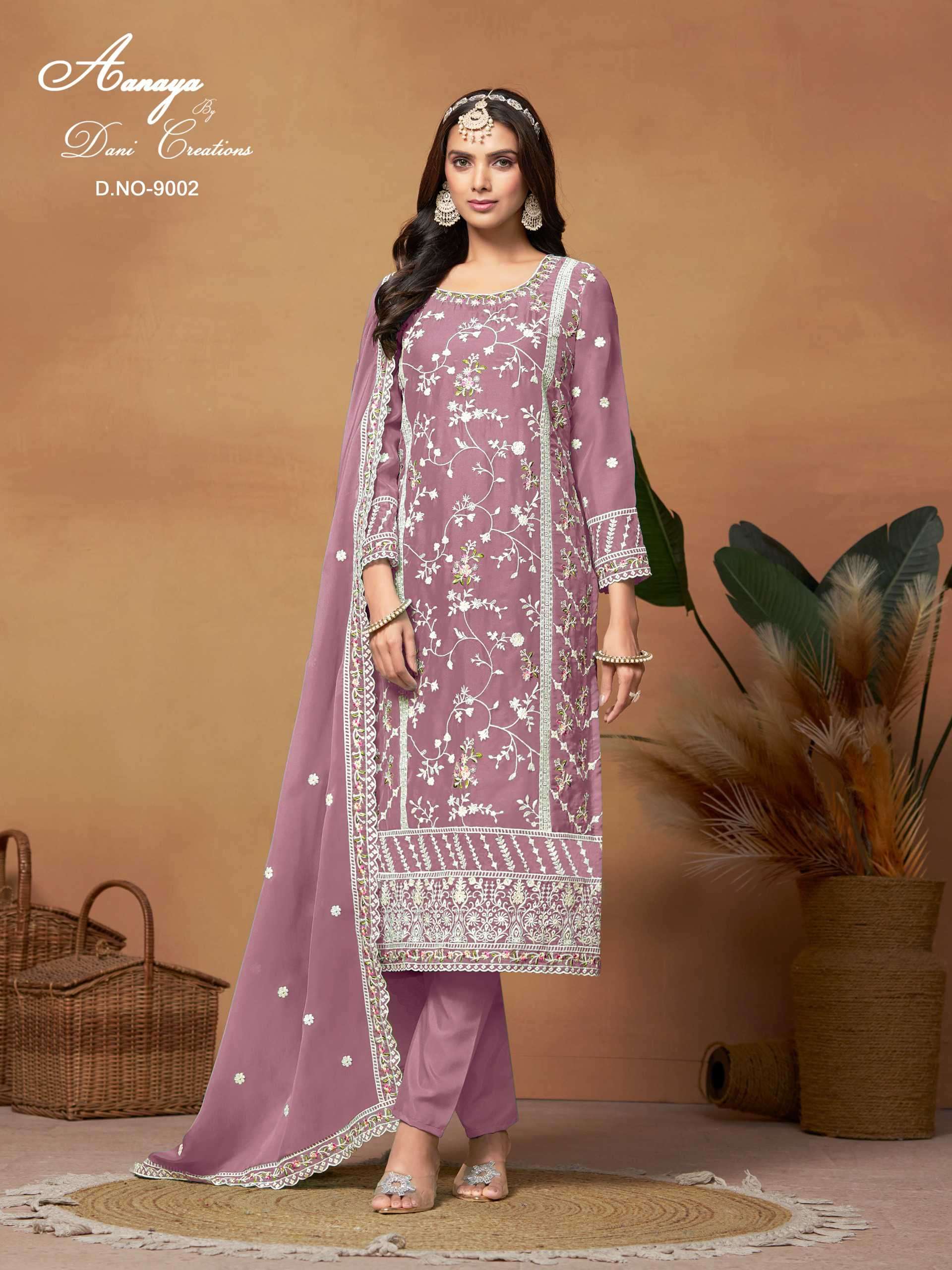 Aanaya Vol 190 9001 To 9004 Designer Work Organza Dress view 2
