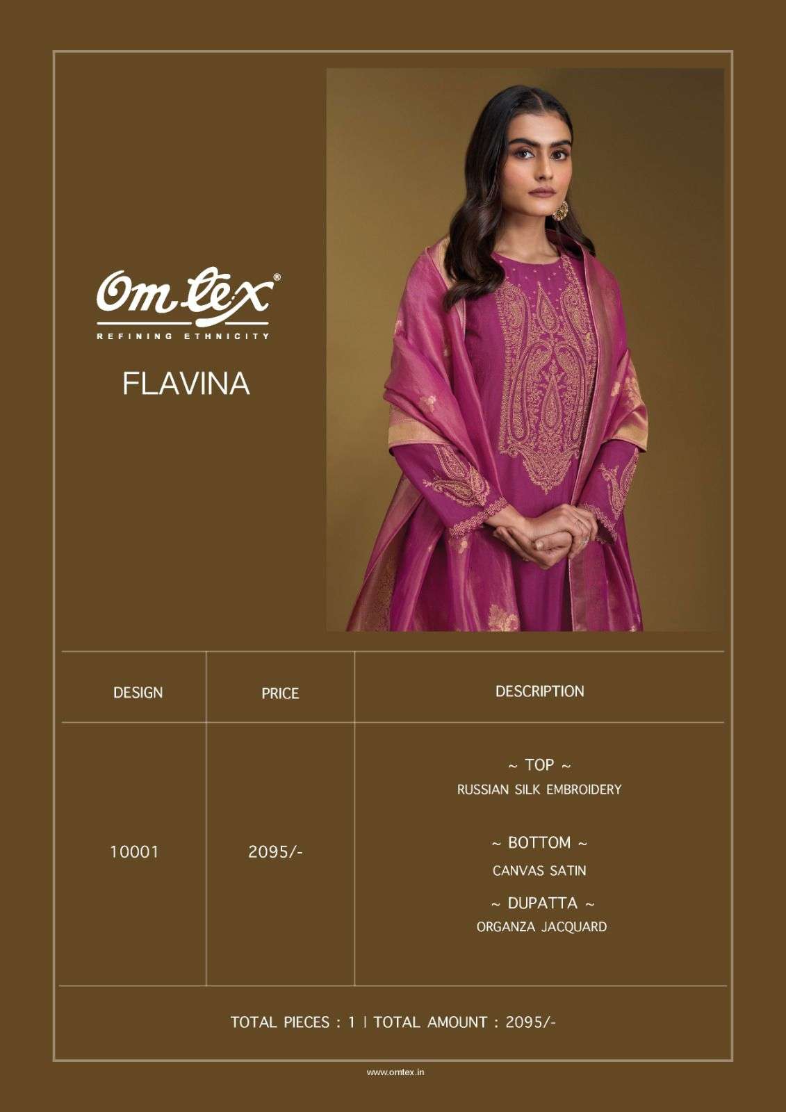 Omtex Flavina Excusive Russian Silk Suit Latest Collection view 4