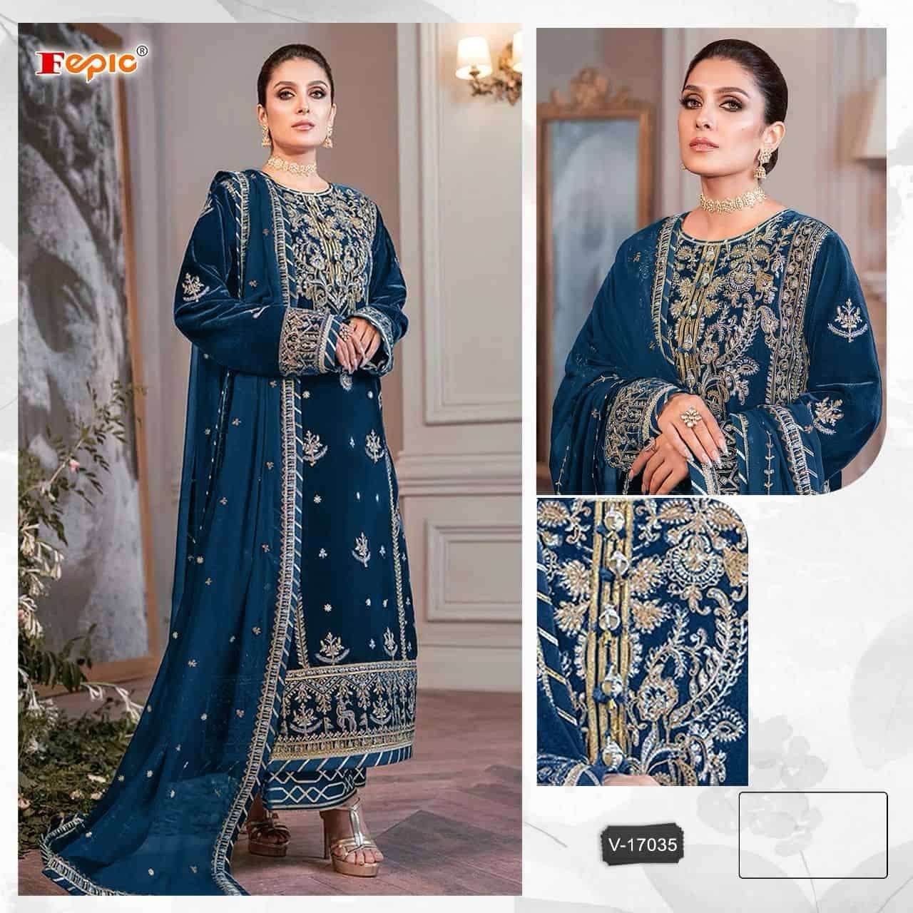 Fepic V 17035 Colors Pakistani Winter Wear Style Designer Salwar Suit Wholesalers view 2