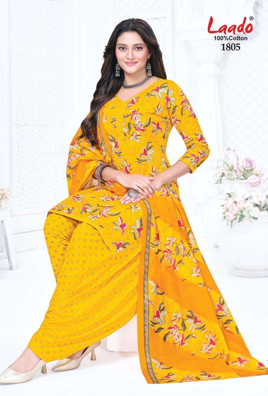 Laado Nadiya Patiyala Vol 18 Printed Cotton Dress view 8