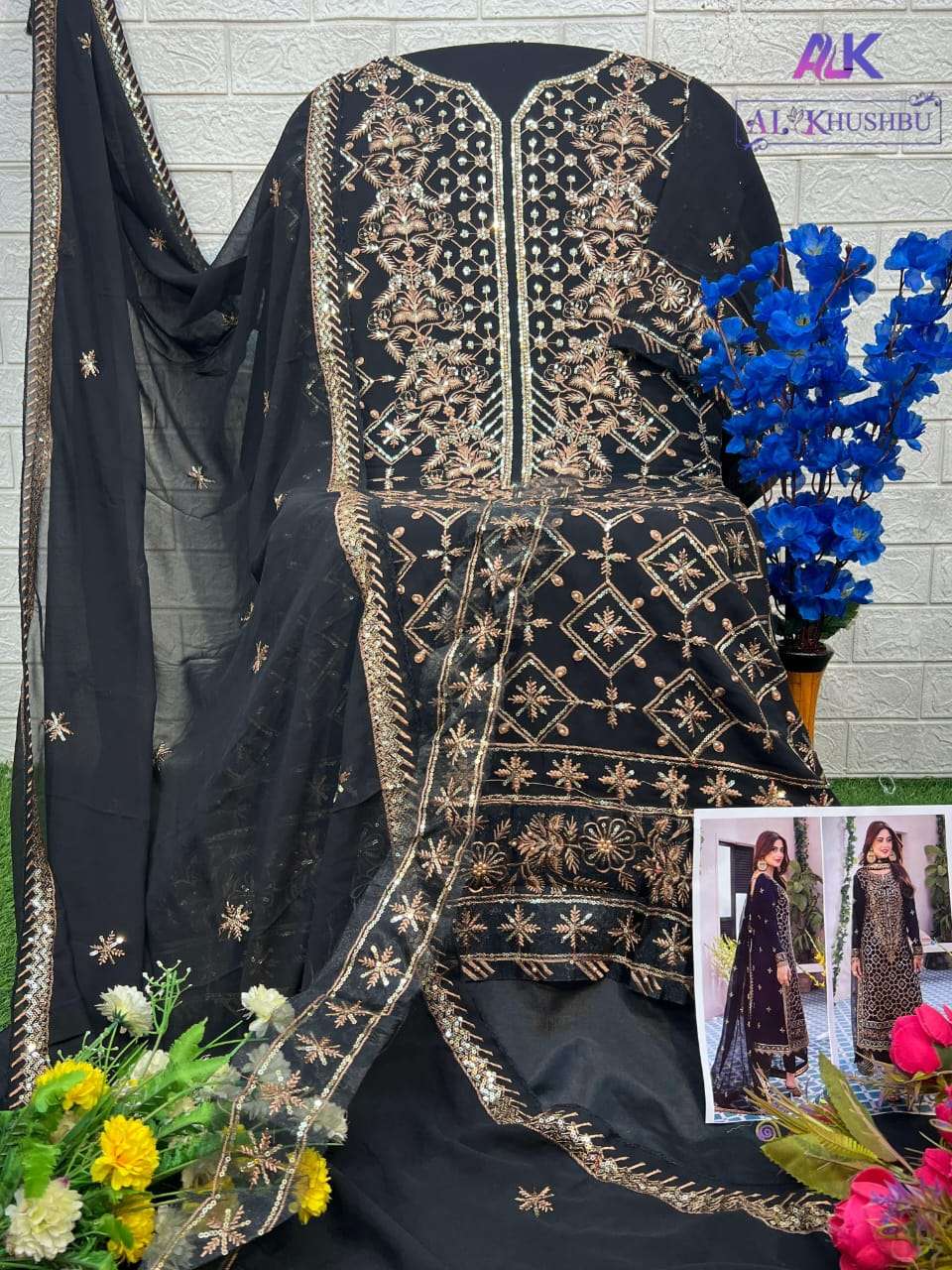 Al Khushbu 6019 Exclusive Party Wear Style Designer Salwar Kameez Ensemble view 3