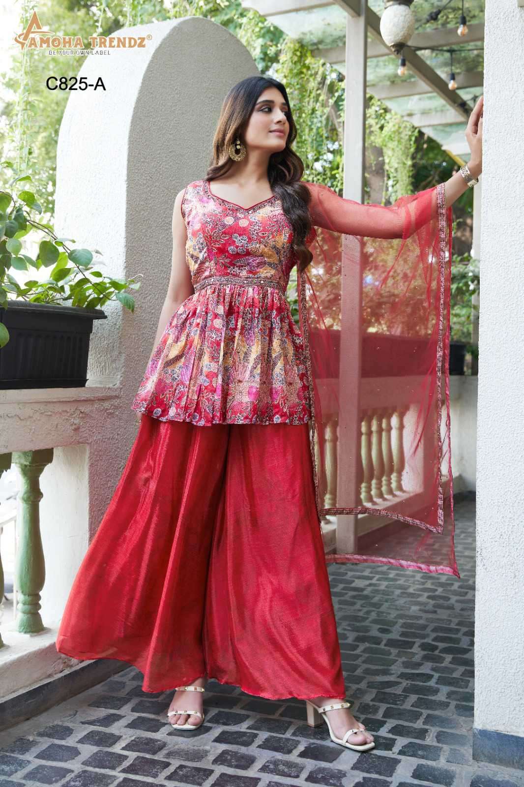 Amoha Trends C 825 Designer 3 Piece Suit Festive Colletion view 2