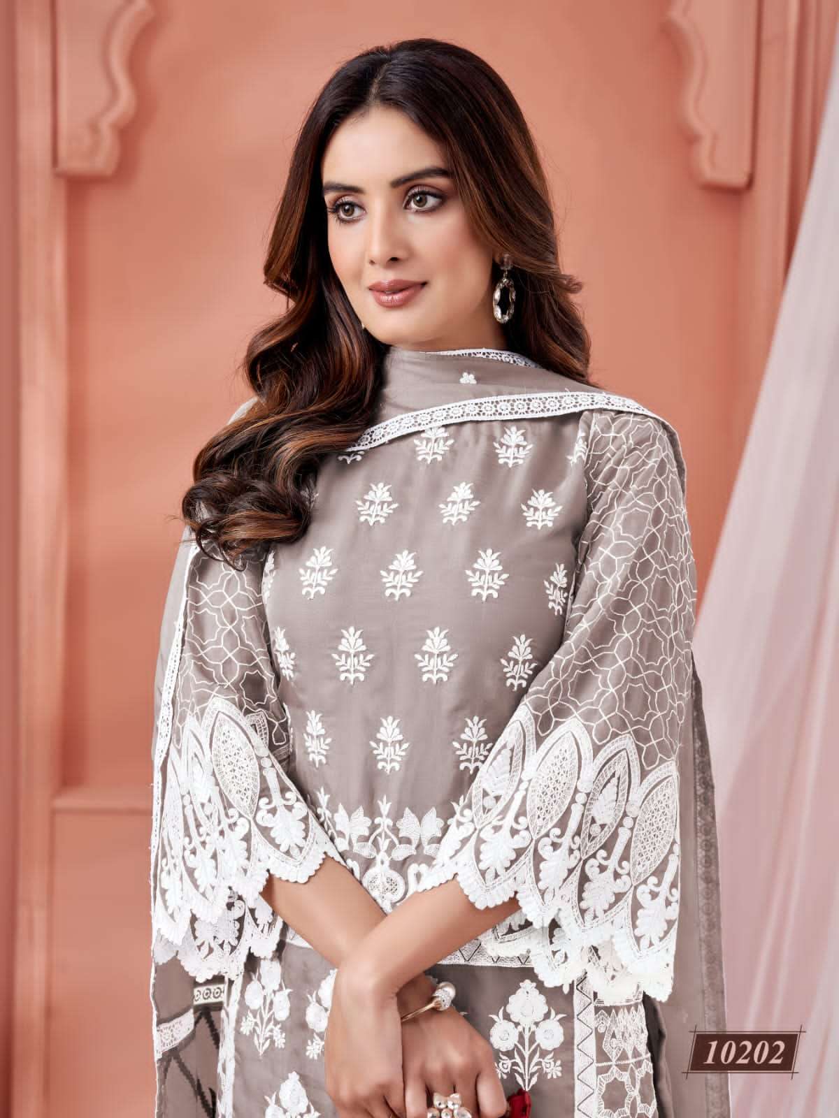 Anjubaa Lucknowi Organza Salwar Suit view 4