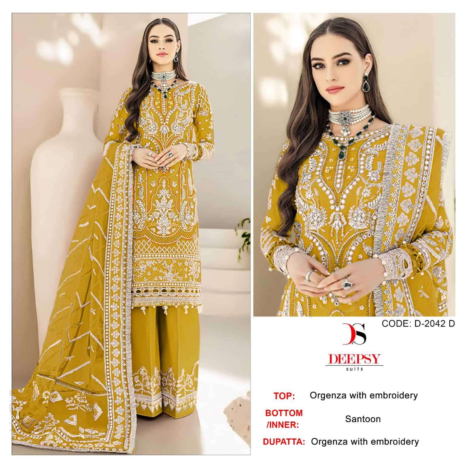 Deepsy D 2042 Colors Wedding Wear Style Heavy Designer Pakistani Suit Wholesalers view 3