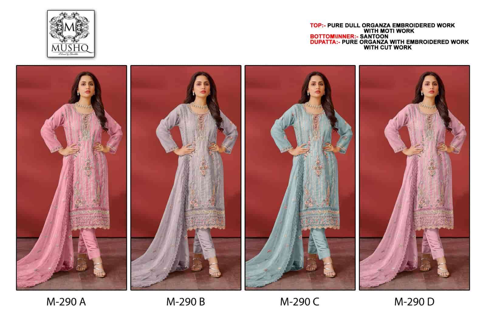 Mushq M 290 Colors Pakistani Style Latest Designer Festive Wear Salwar Suit Wholesalers view 5